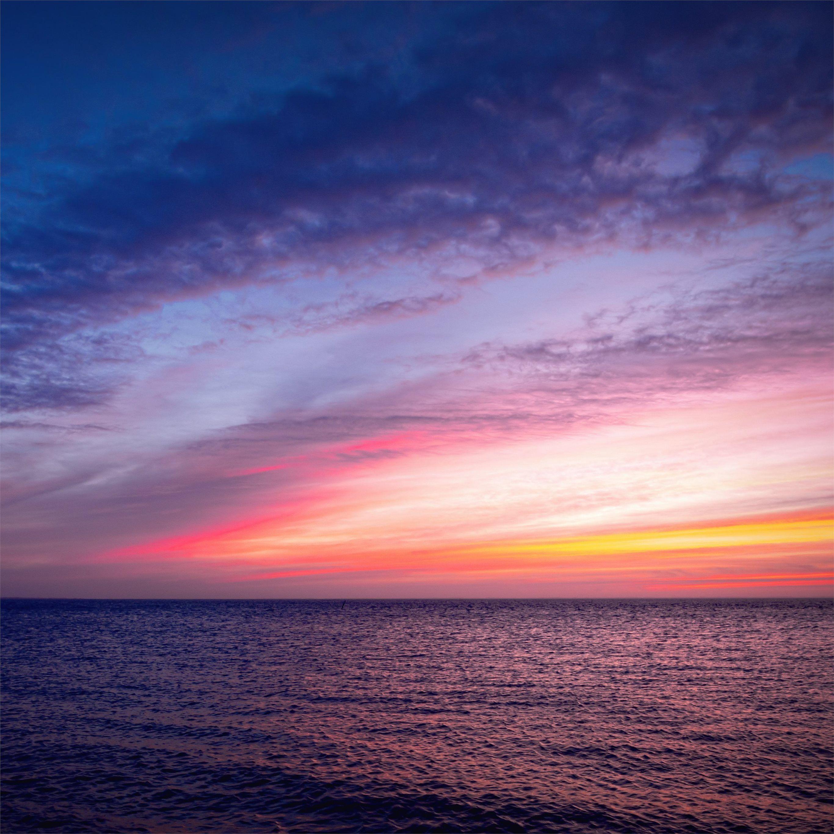 2732x2732 sea sunrise 5k iPad Pro Wallpaper Free Download