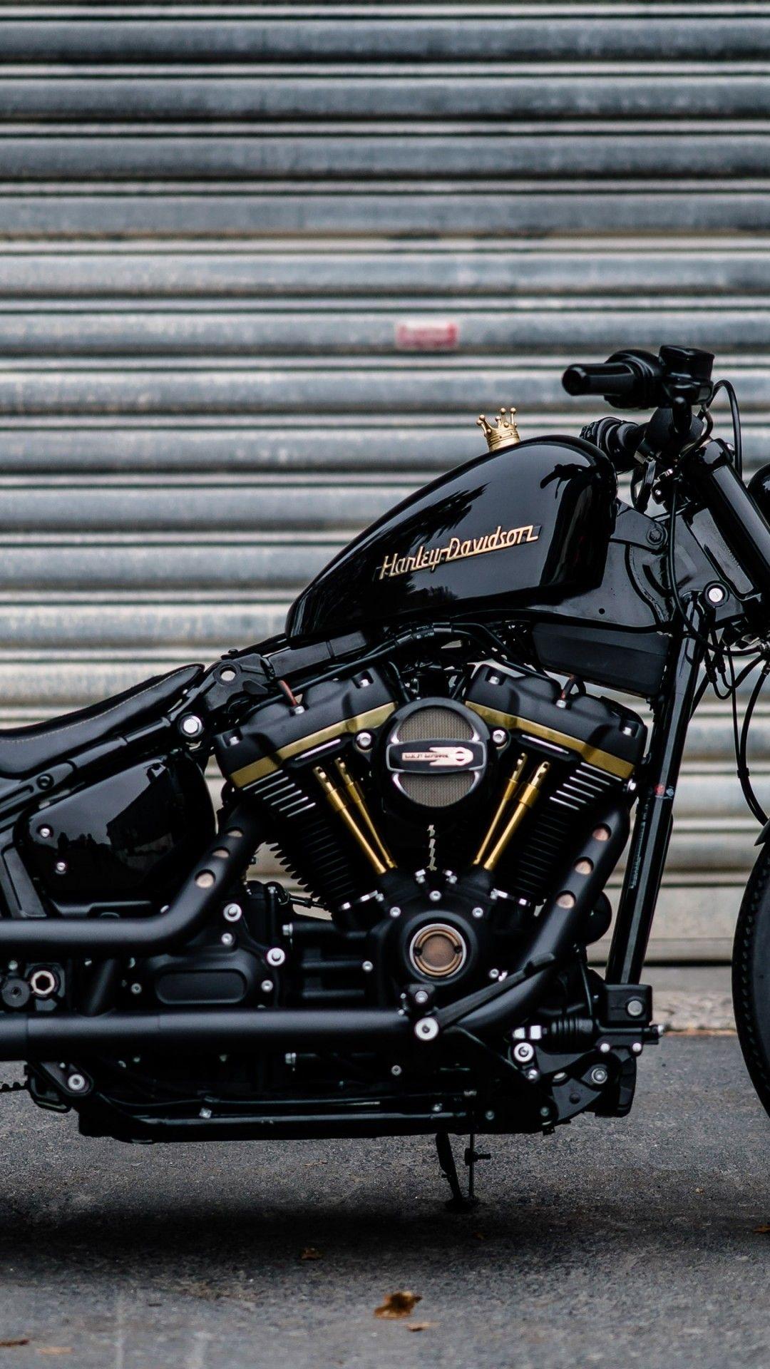 1080x1920 Black Harley Davidson Wallpaper 48969