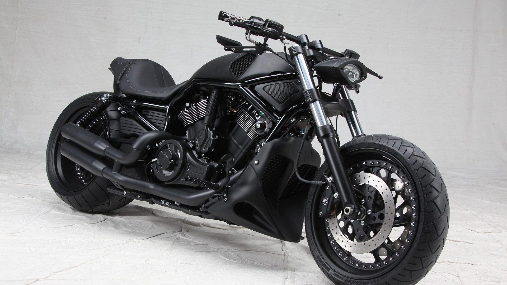 1920x1080 Harley Davidson Fabulous Black Bike New Wallpaper