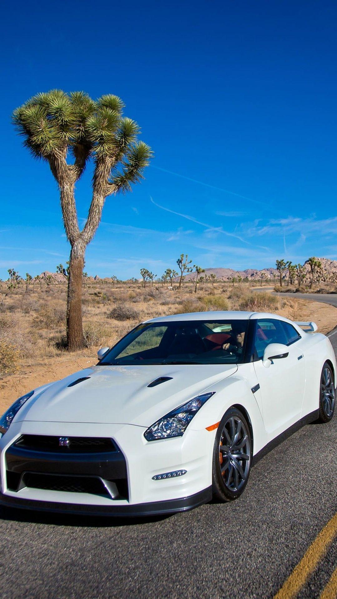 1080x1920 cars wallpaper for galaxy s4 nissan gt r 2014 in white color turn