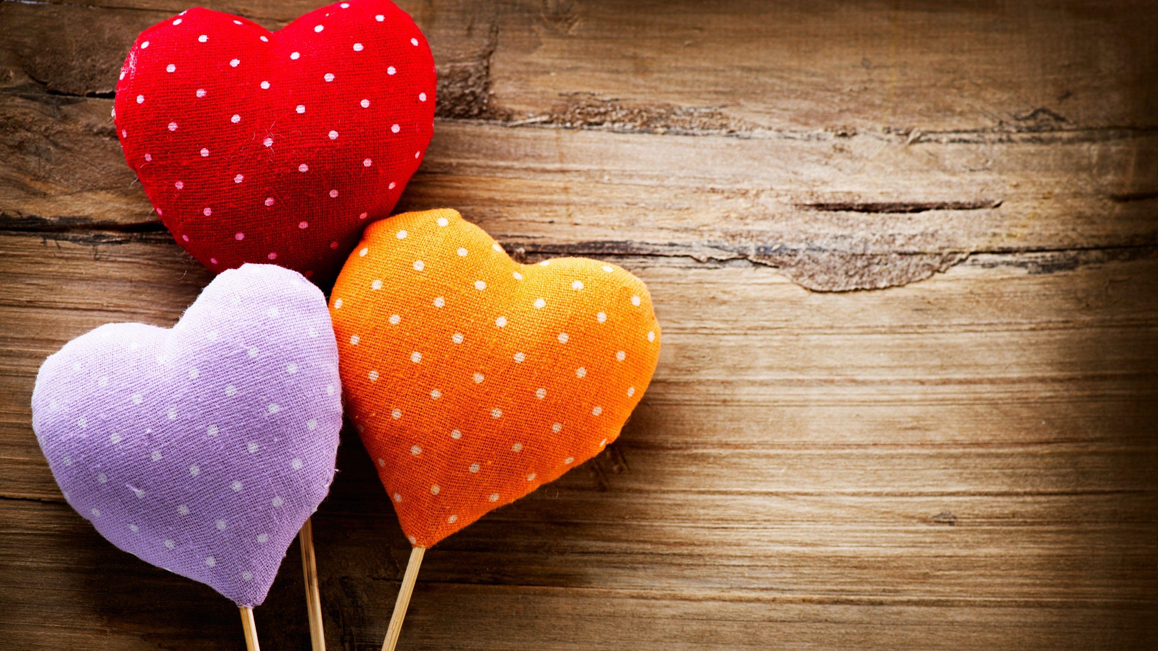 3840x2160 Wallpaper Valentine's Day, heart, decorations, romantic, love