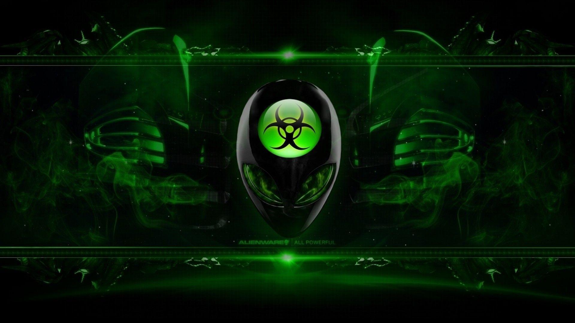 1920x1080 Green Alienware Wallpaper