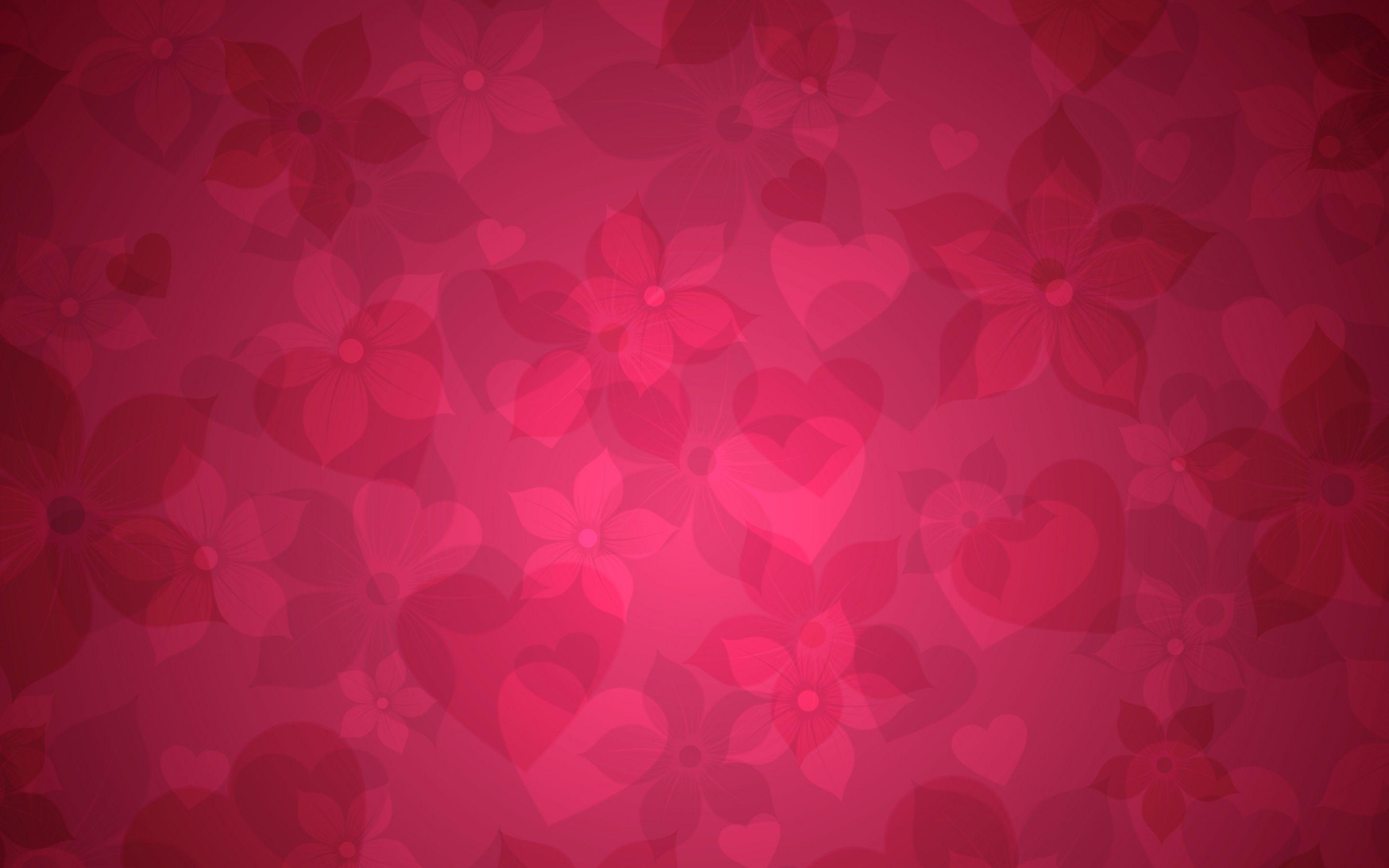 2880x1800 Red Floral Pattern MacBook Air Wallpaper Download