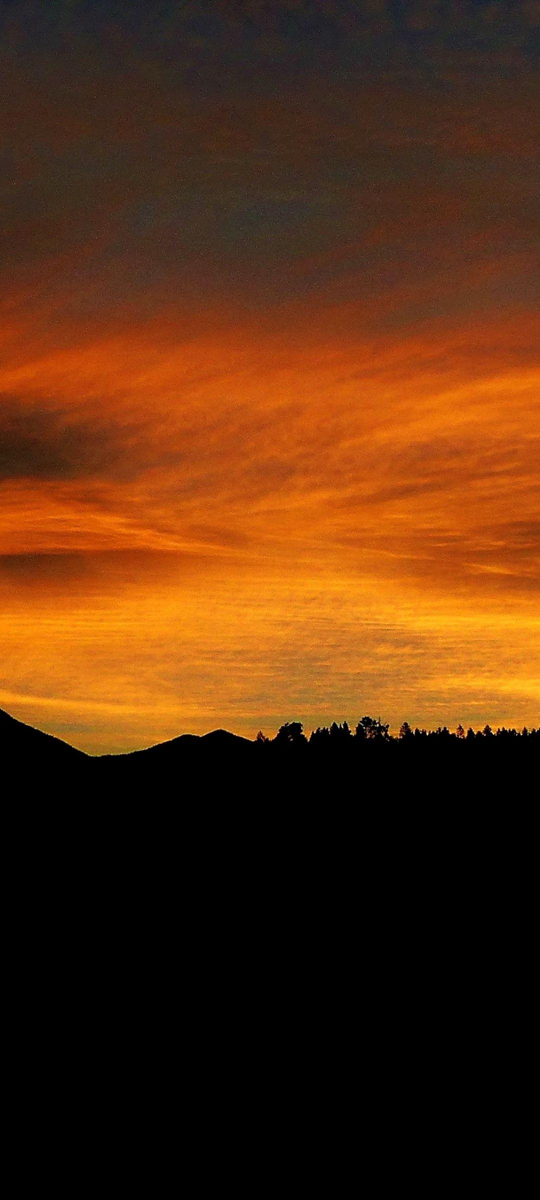 1080x2400 Orange Clouds 1080x2400 Resolution Wallpaper, HD Nature