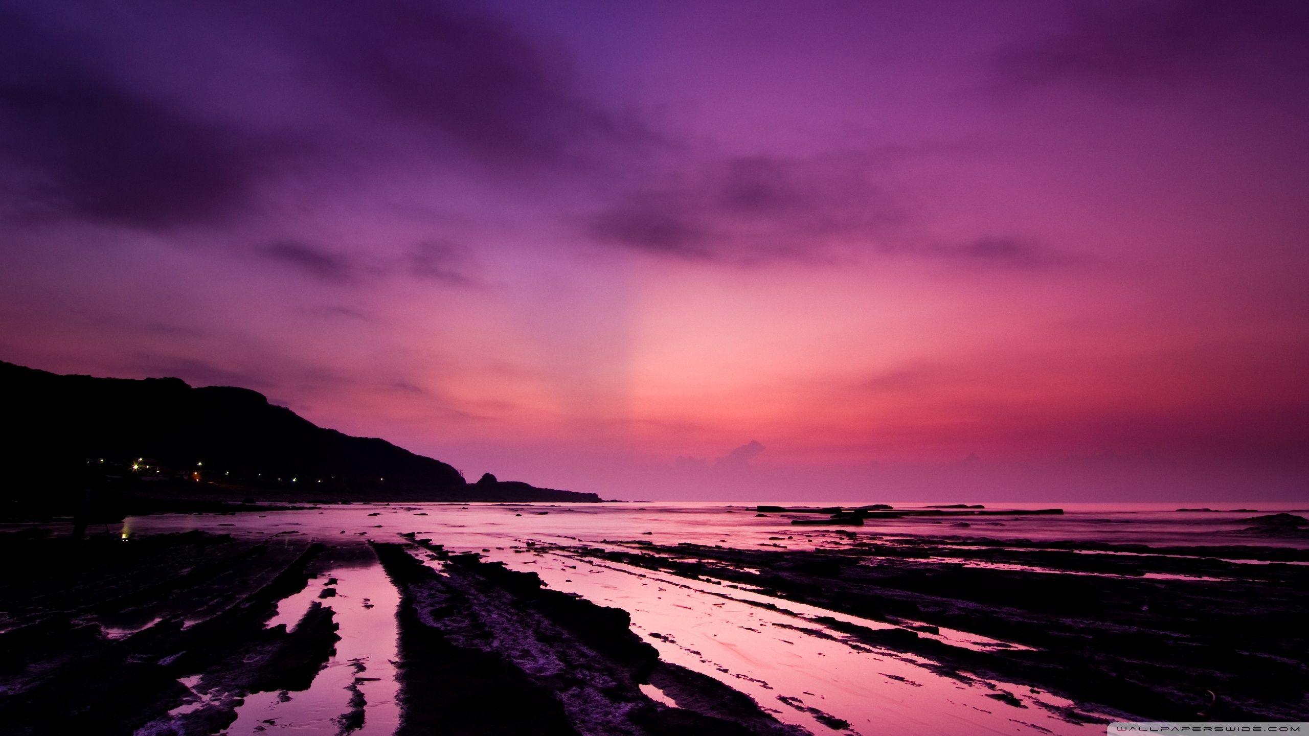 2560x1440 Purple Night Sky Ultra HD Desktop Background Wallpaper for 4K UHD