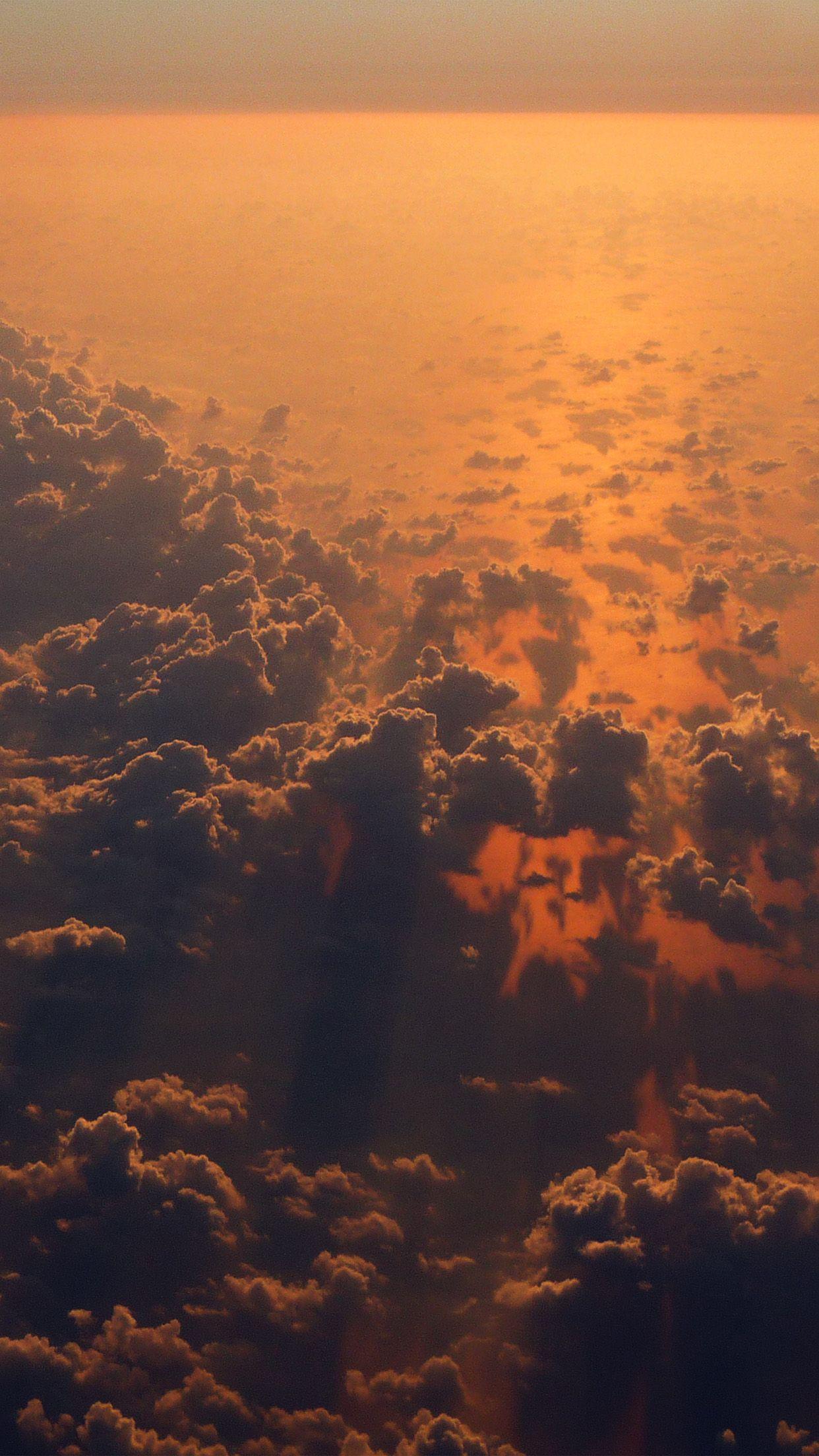 1242x2208 Cloud Nine Sky Fly Sunset Red Nature Android wallpaper