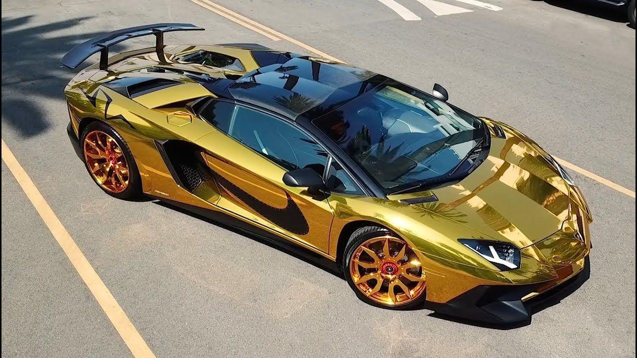 1280x720 FORGIATO. Chris Brown Gold Lamborghini Aventador On Artigli ECL
