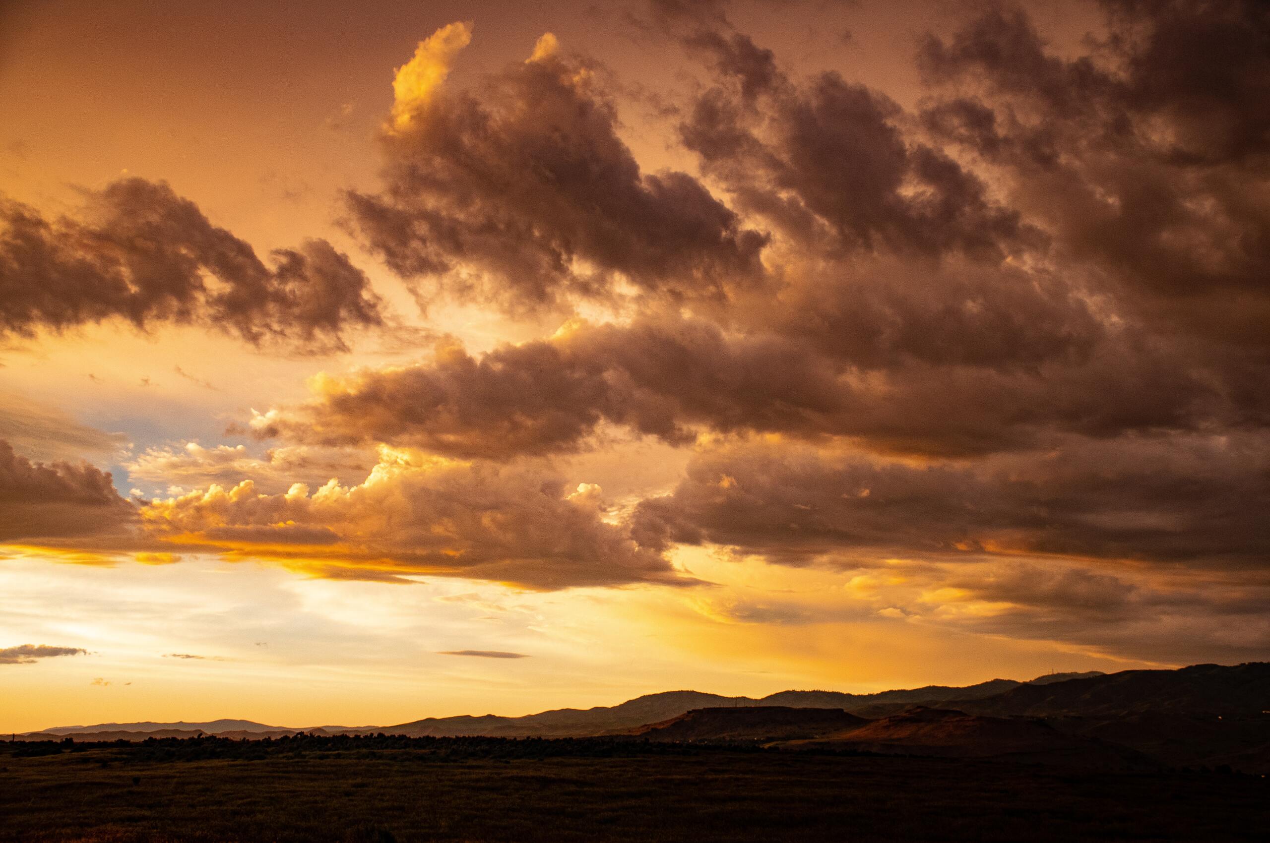 2560x1700 Orange Sunset Clouds In Sky 5k Chromebook Pixel HD 4k