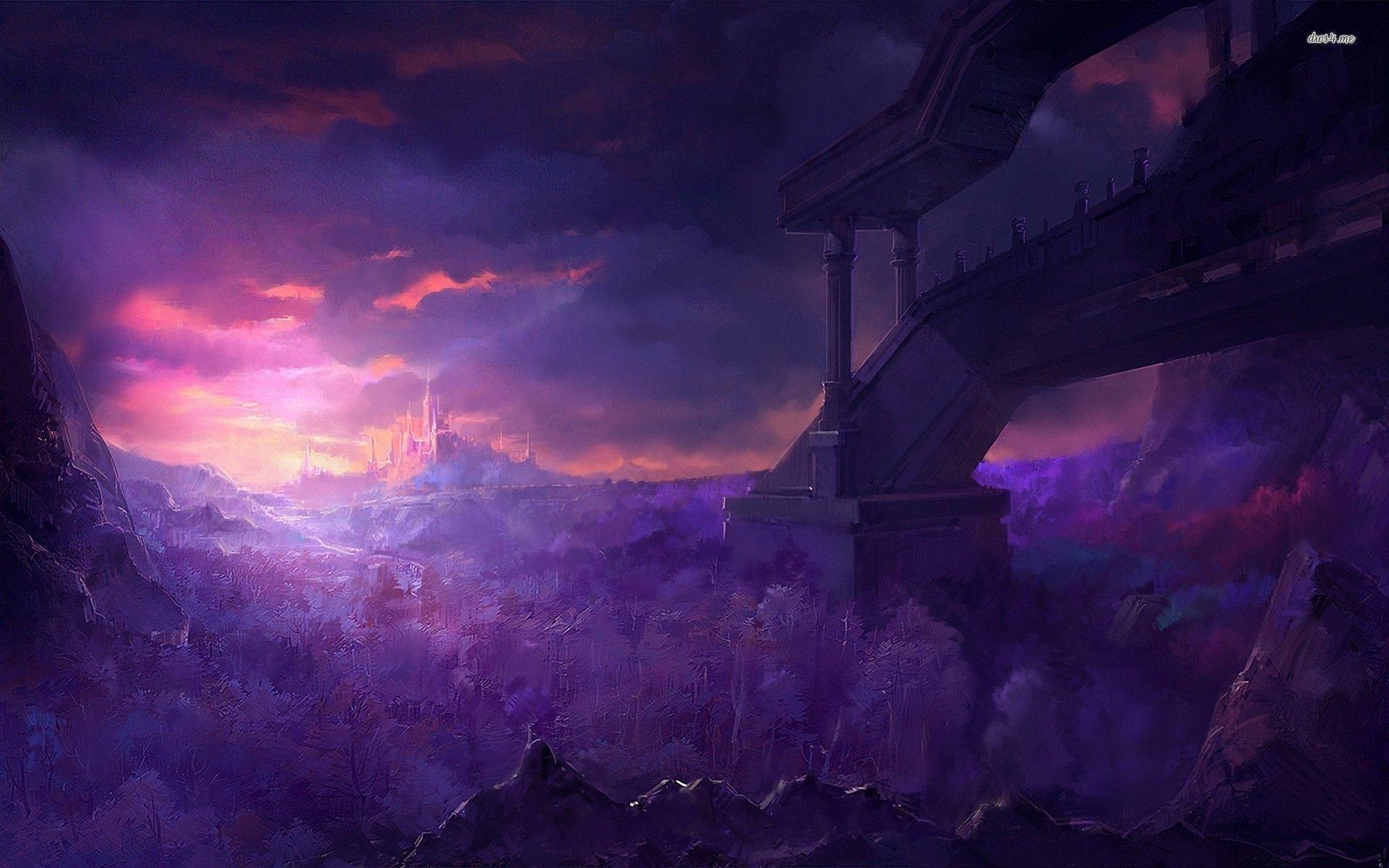 1920x1200 Purple Fantasy Wallpaper