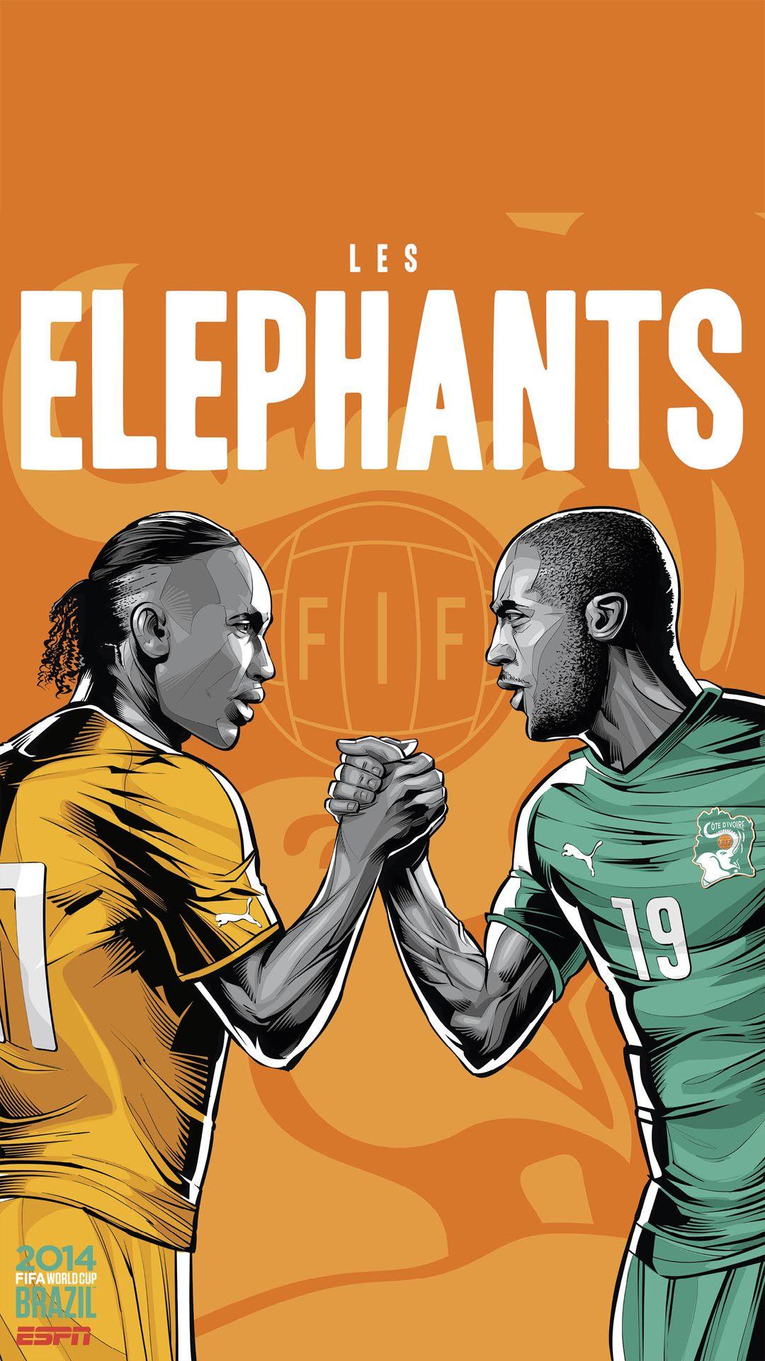 1080x1920 Brazil World Cup 2014 Ivory Coast htc one wallpaper