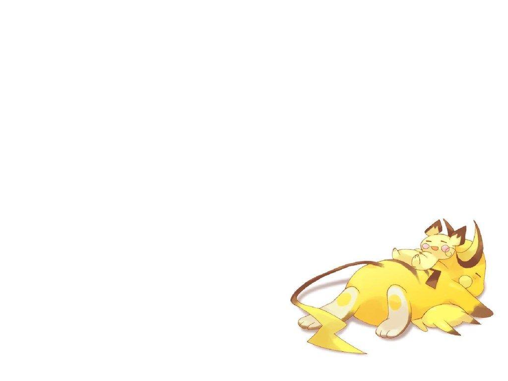 1024x768 Pichu Pokemon Raichu Simple Background Wallpaper Desktop Background