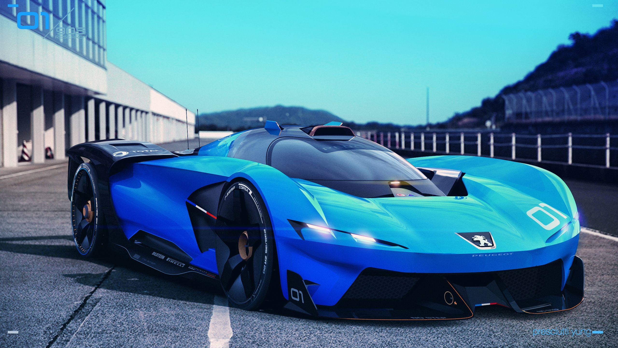2560x1440 Peugeot 905e Concept car Wallpaper