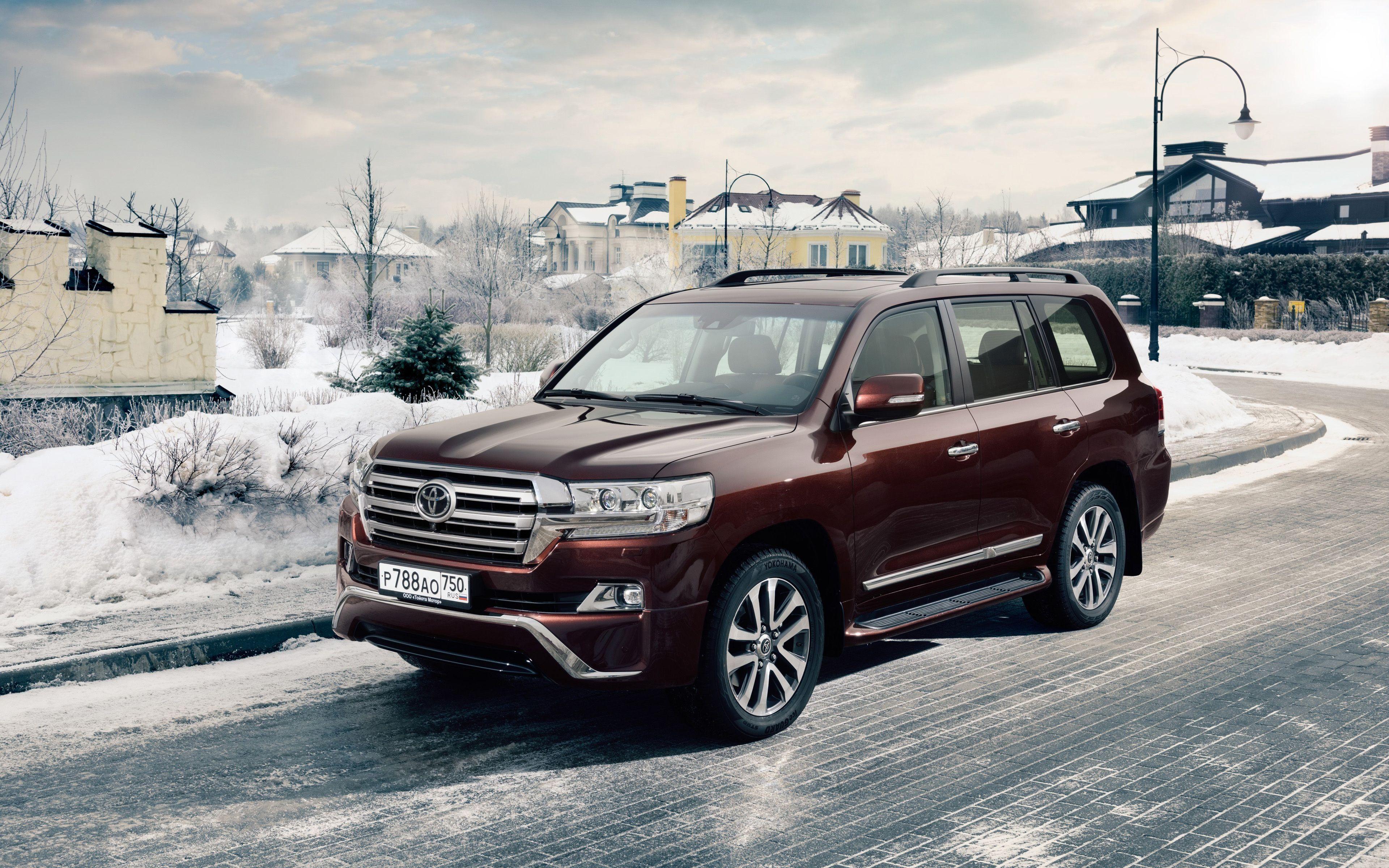 3840x2400 Download wallpaper 4k, Toyota Land Cruiser winter, 2020 cars