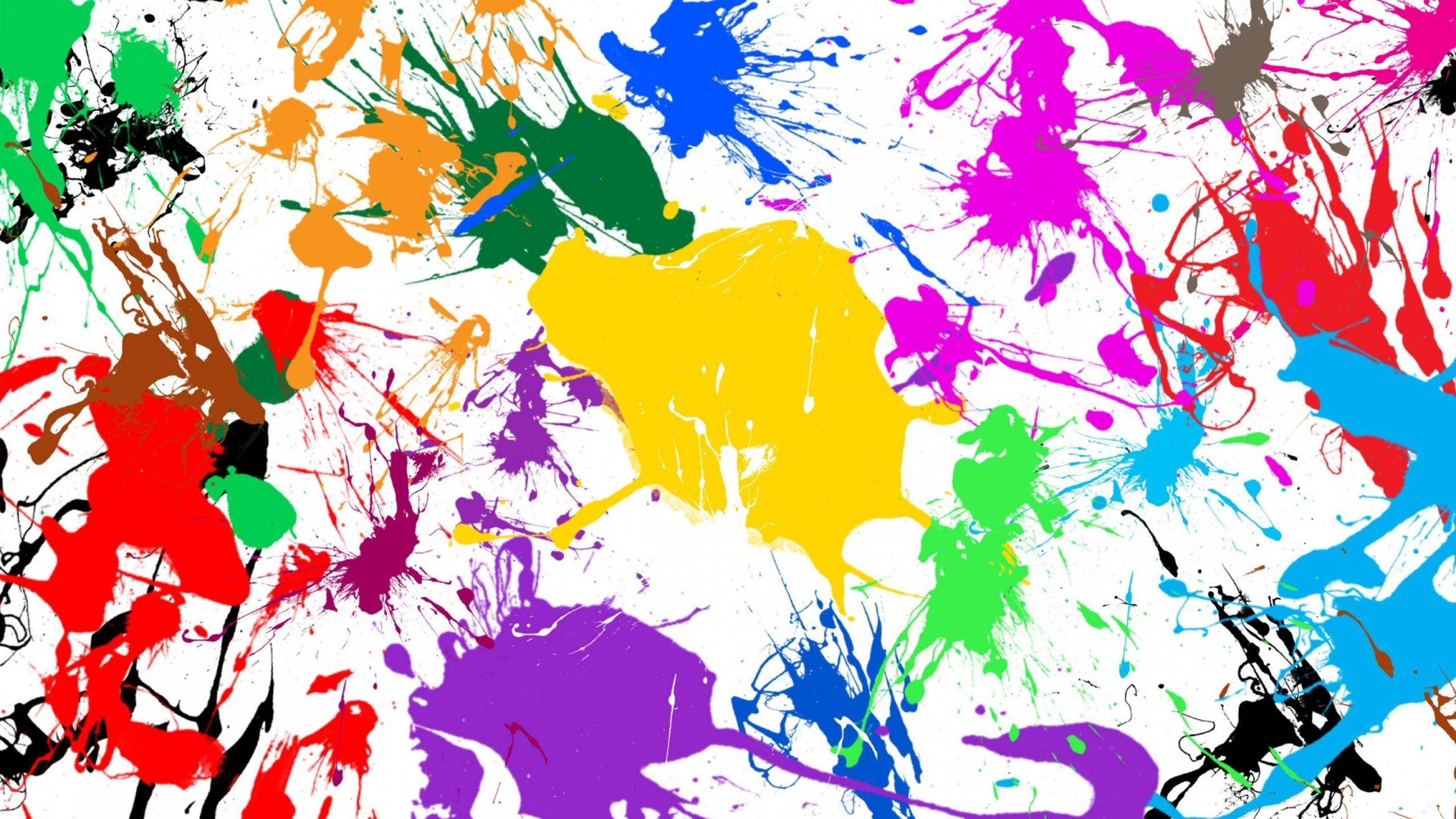 2560x1440 Paint Splatter Colorful MacBook Air Wallpaper Download