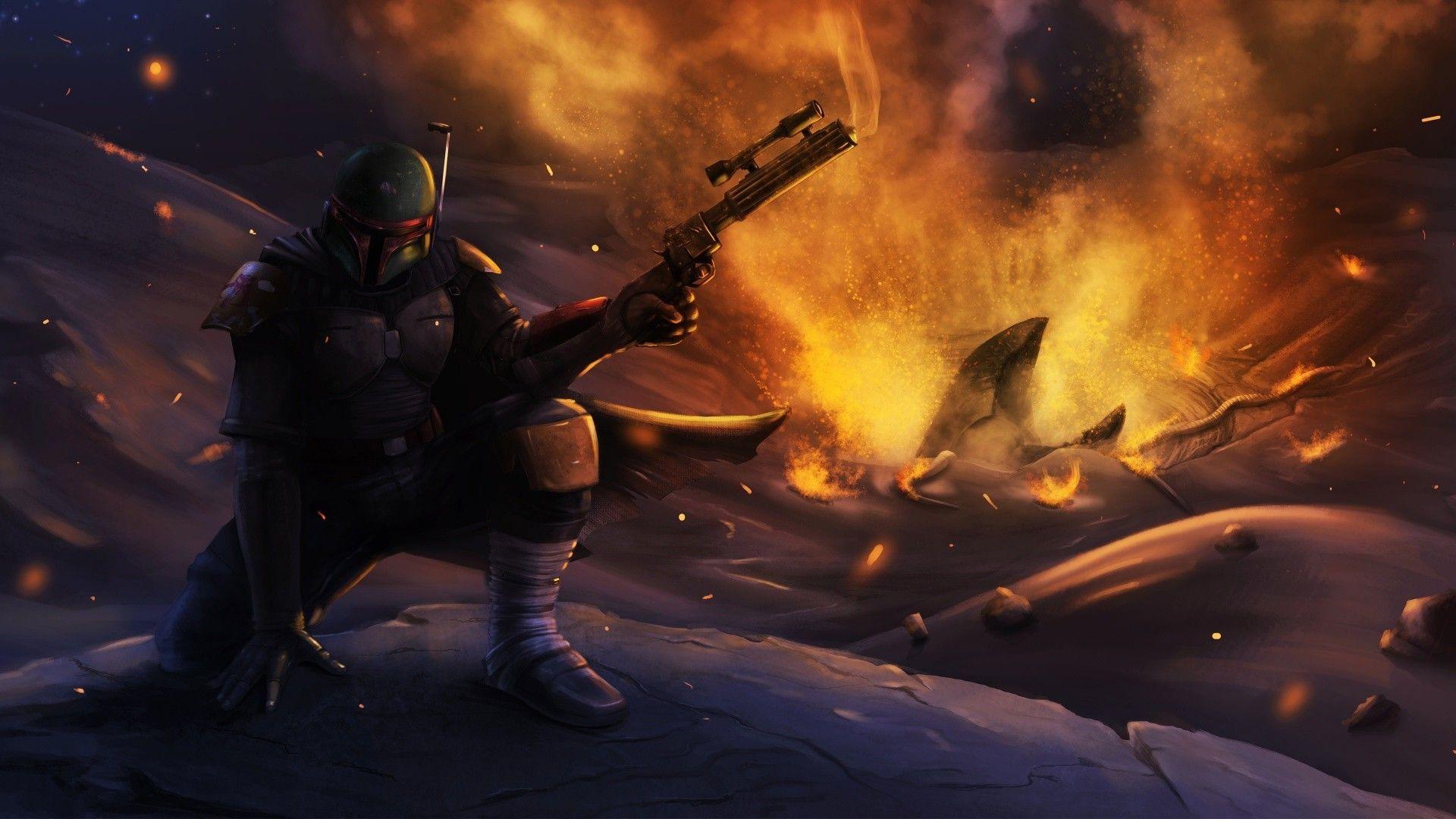1920x1080 Star Wars, Boba Fett, Artwork, Concept Art, Science Fiction