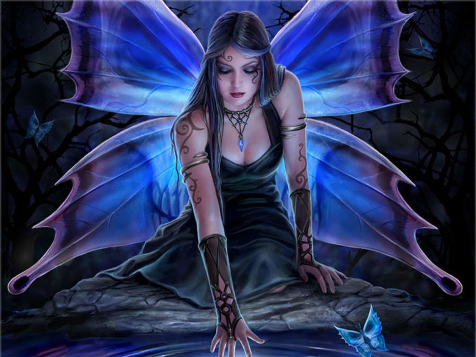 1600x1200 Blue fairy wallpaper