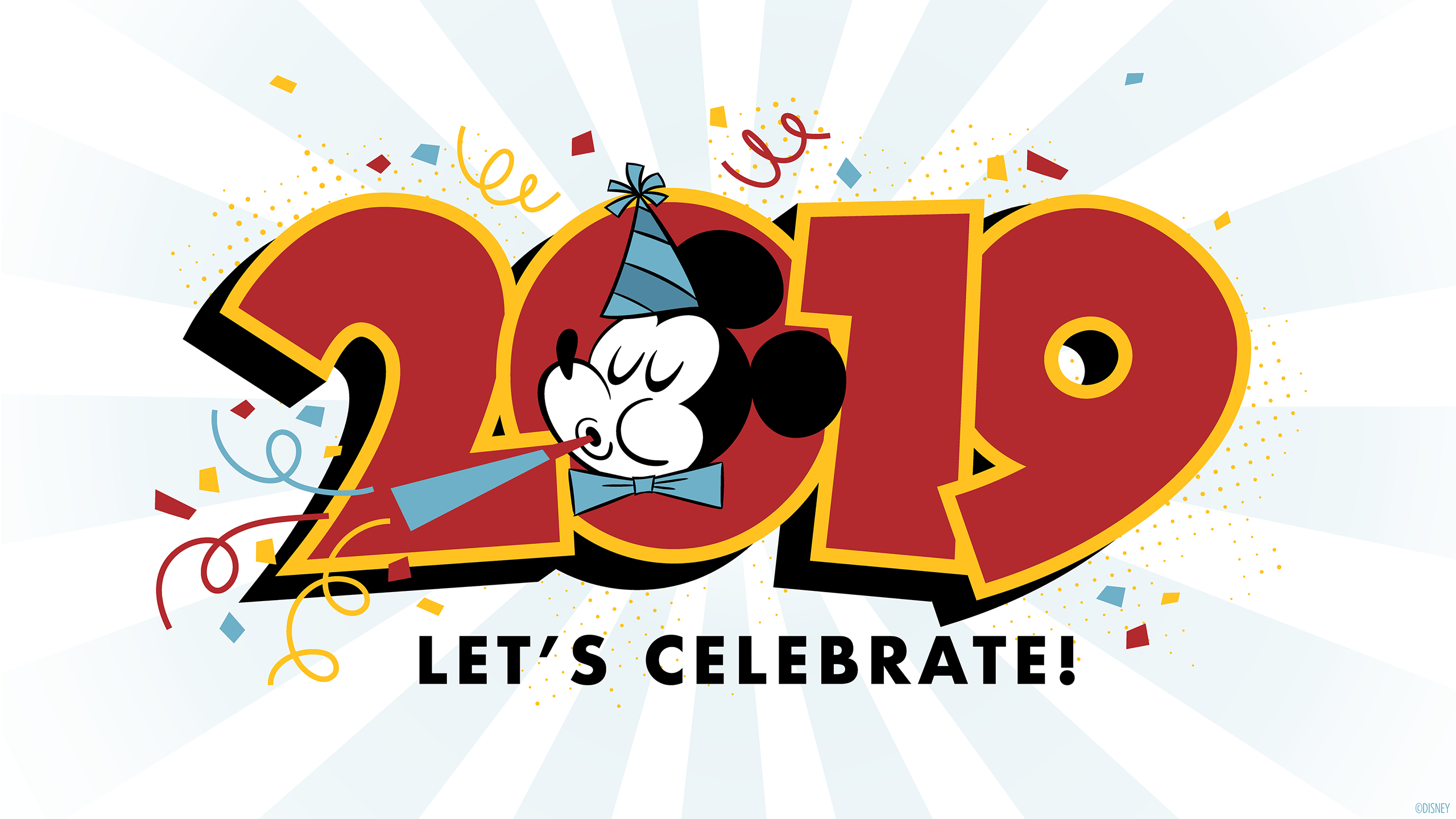 2560x1440 Happy New Year Mickey Mouse Wallpaper