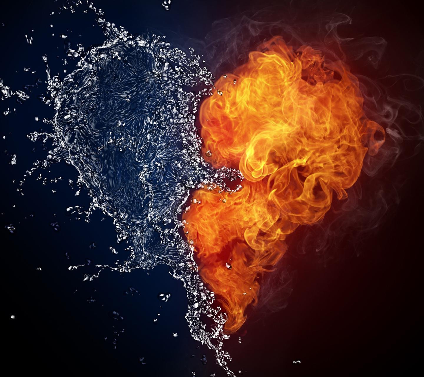 1440x1280 Download Burning heart HD wallpaper for iphone and rose HD