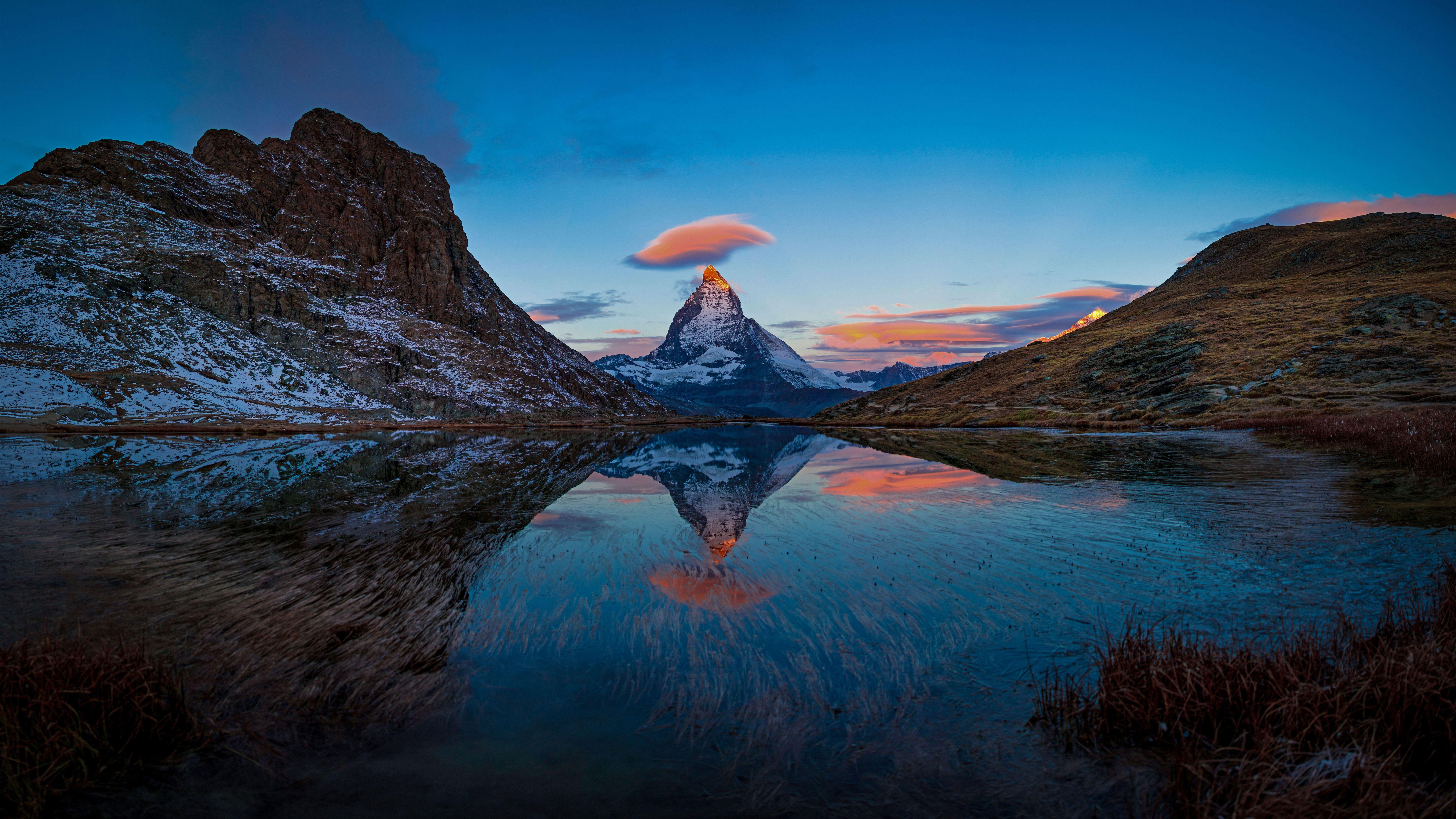 7680x4320 Wallpaper Switzerland, beautiful nature landscape, mountains, lake