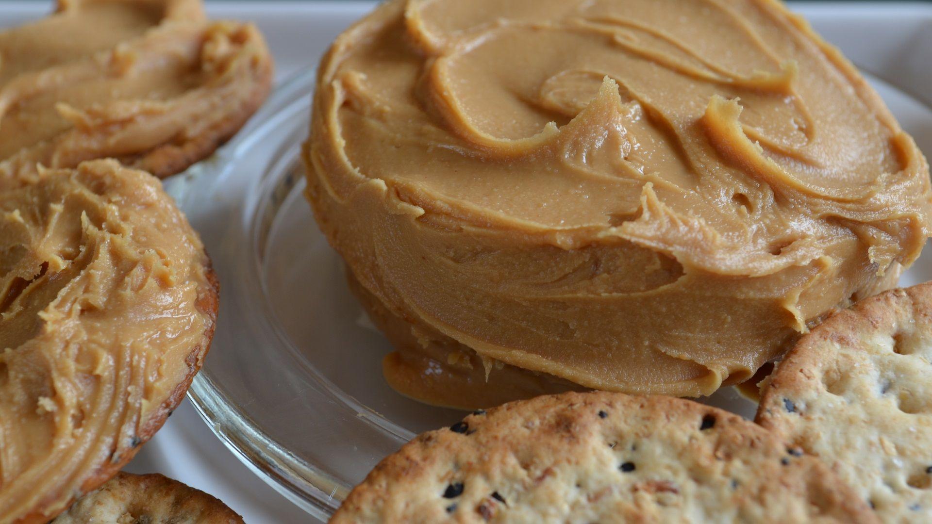 1920x1080 Smooth Peanut Butter With Crackers HD Wallpaper. Background Image
