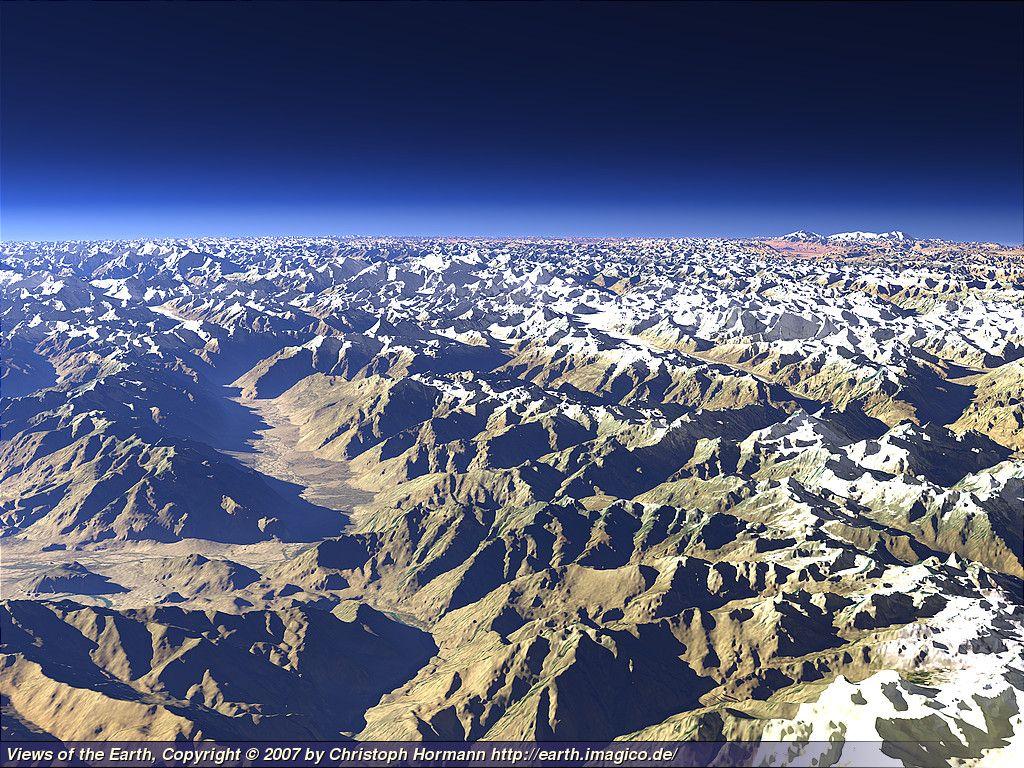1024x768 Views of the Earth Karakoram from south