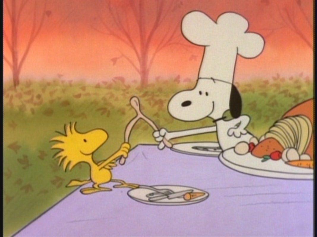 1067x800 Thanksgiving Snoopy Wallpaper