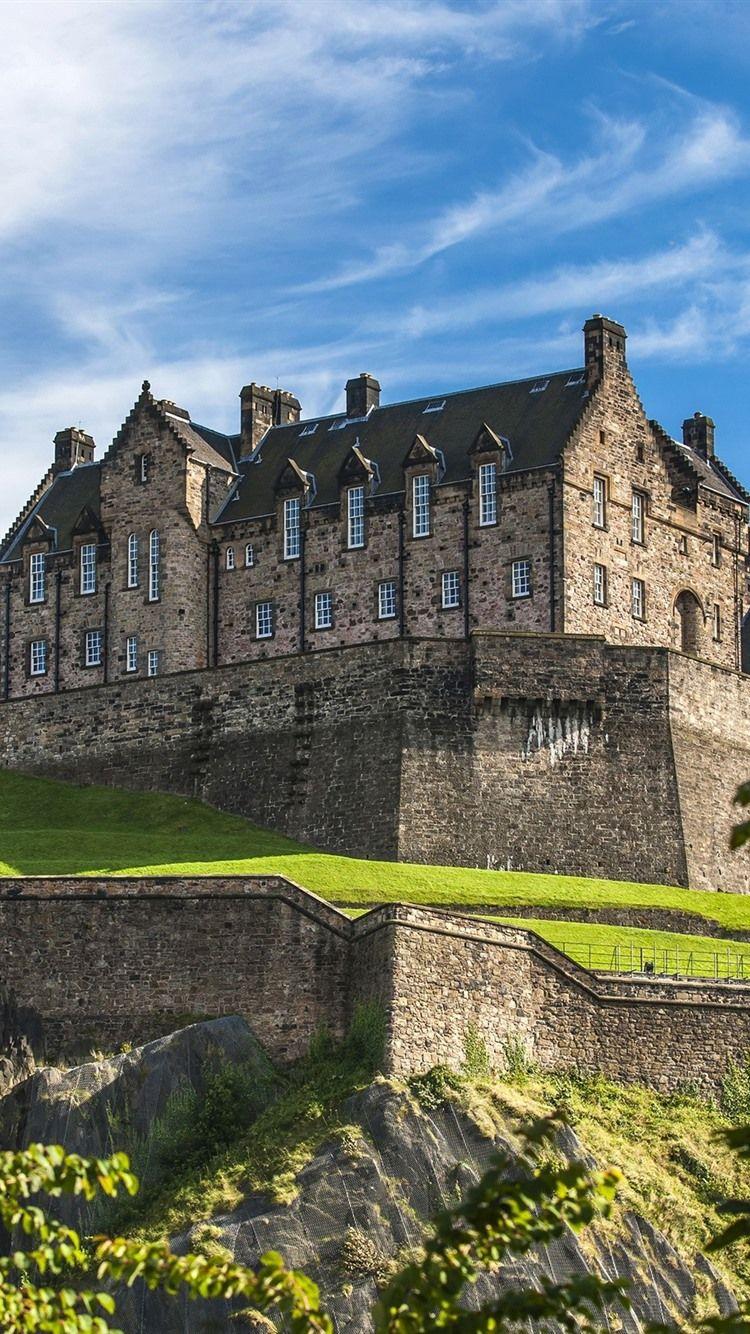 750x1334 Wallpaper Scotland, Edinburgh Castle, blue sky 2560x1600 HD