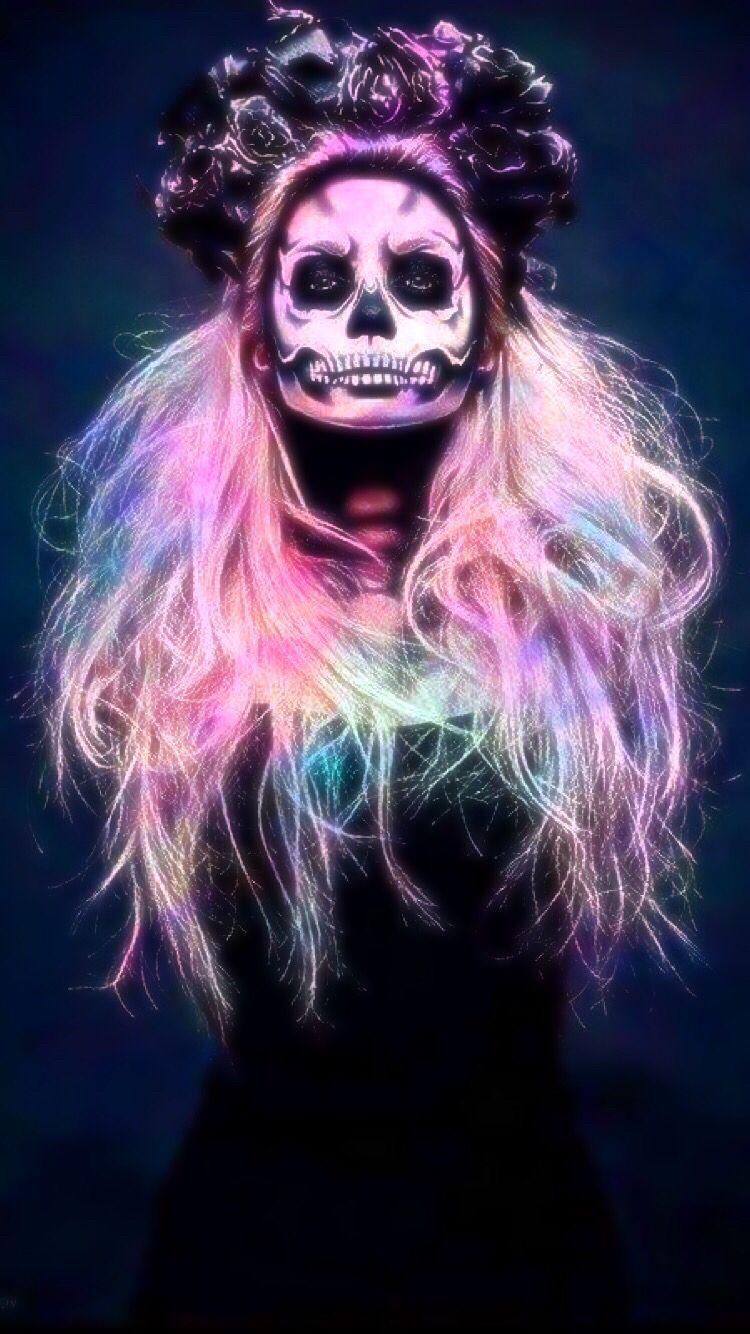 girly skull wallpaper for mobile