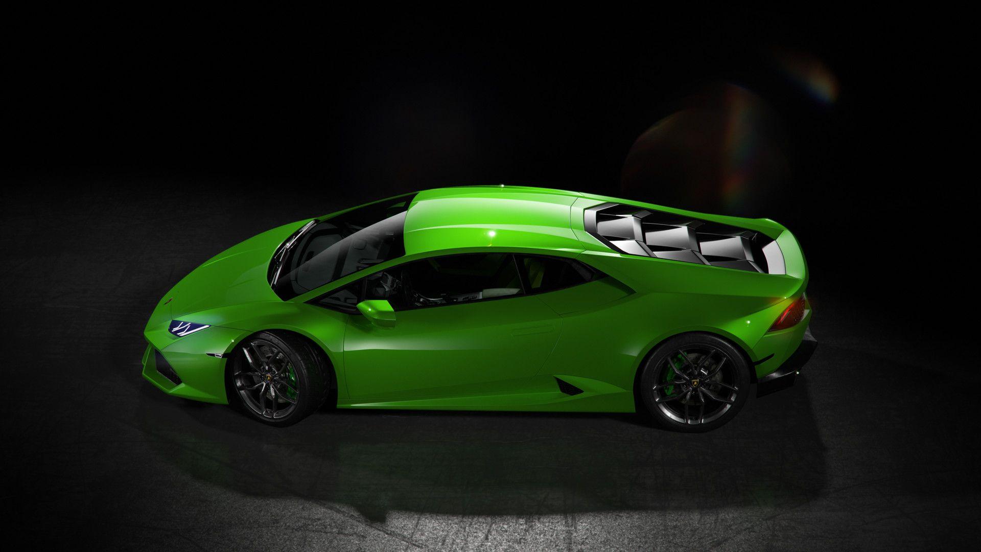1920x1080 Green Lamborghini Huracan Side View, HD Cars, 4k Wallpaper