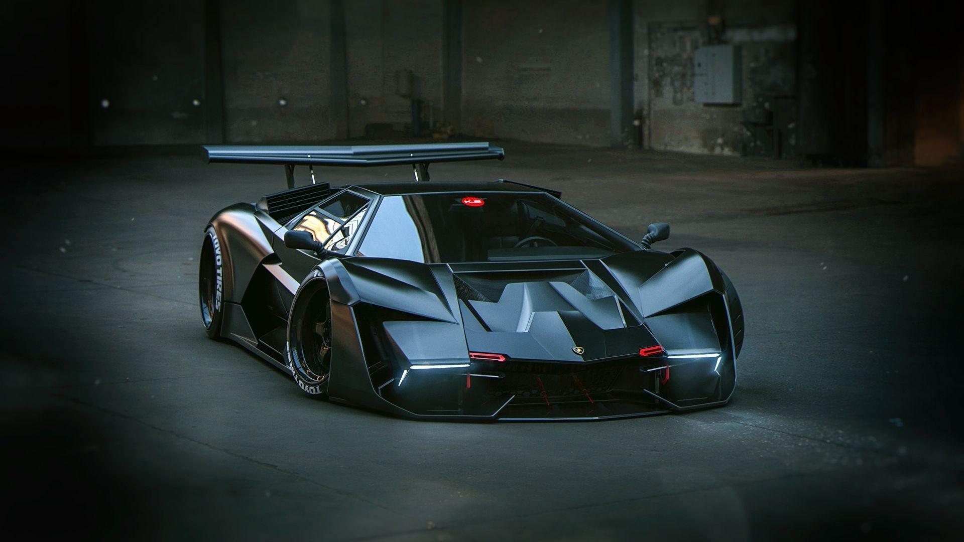 1920x1080 Black, Car, Lamborghini Countach, SportCar Wallpaper
