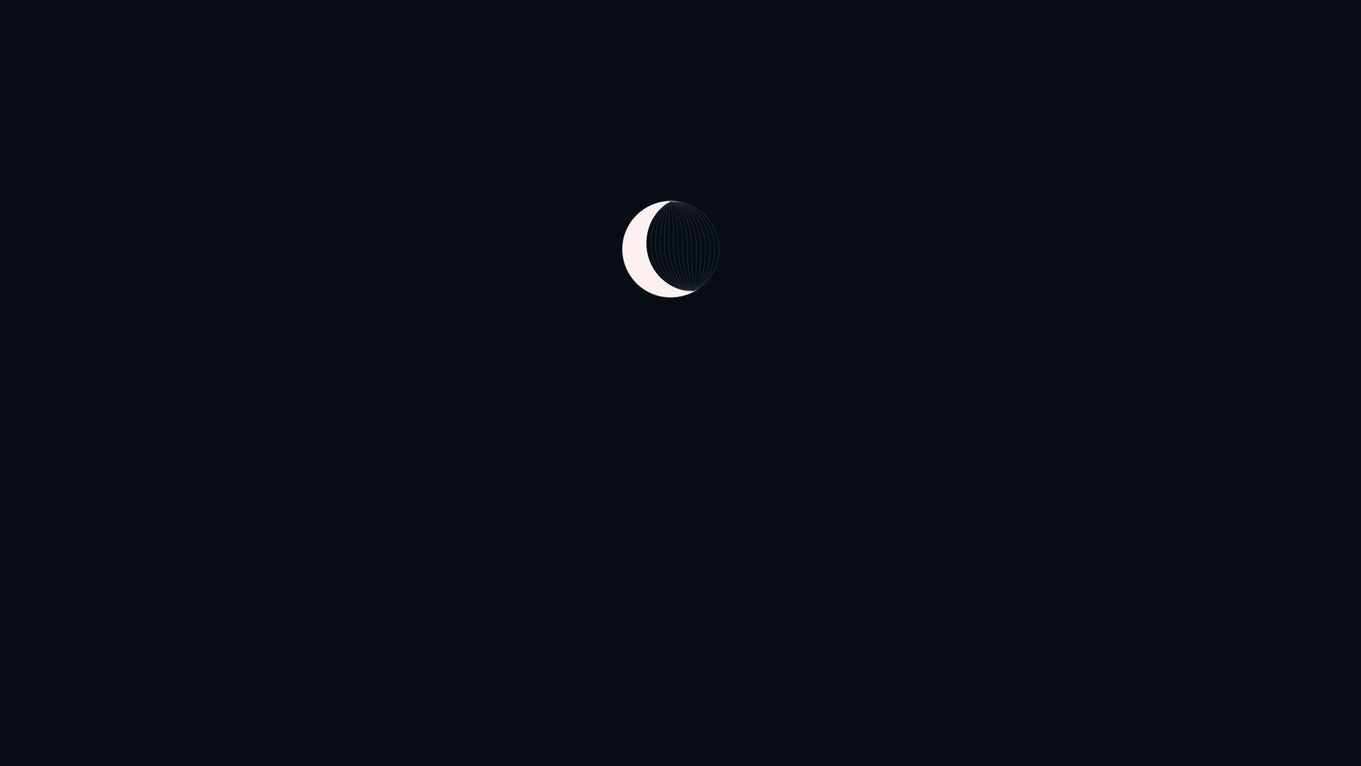 1920x1080 Moon Minimal Art Laptop Full HD 1080P HD 4k Wallpaper