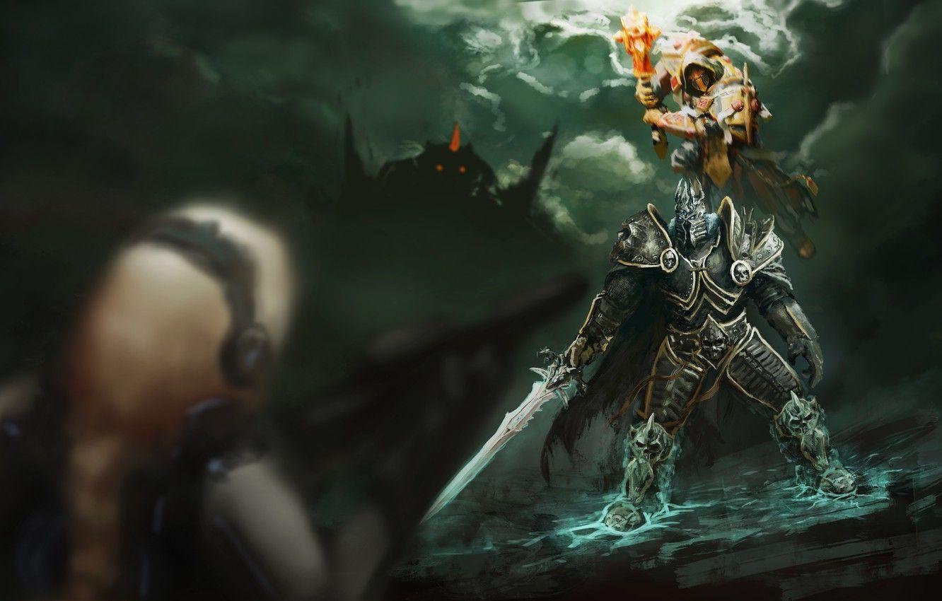 1332x850 Wallpaper starcraft, diablo, art, arthas, moba, heroes