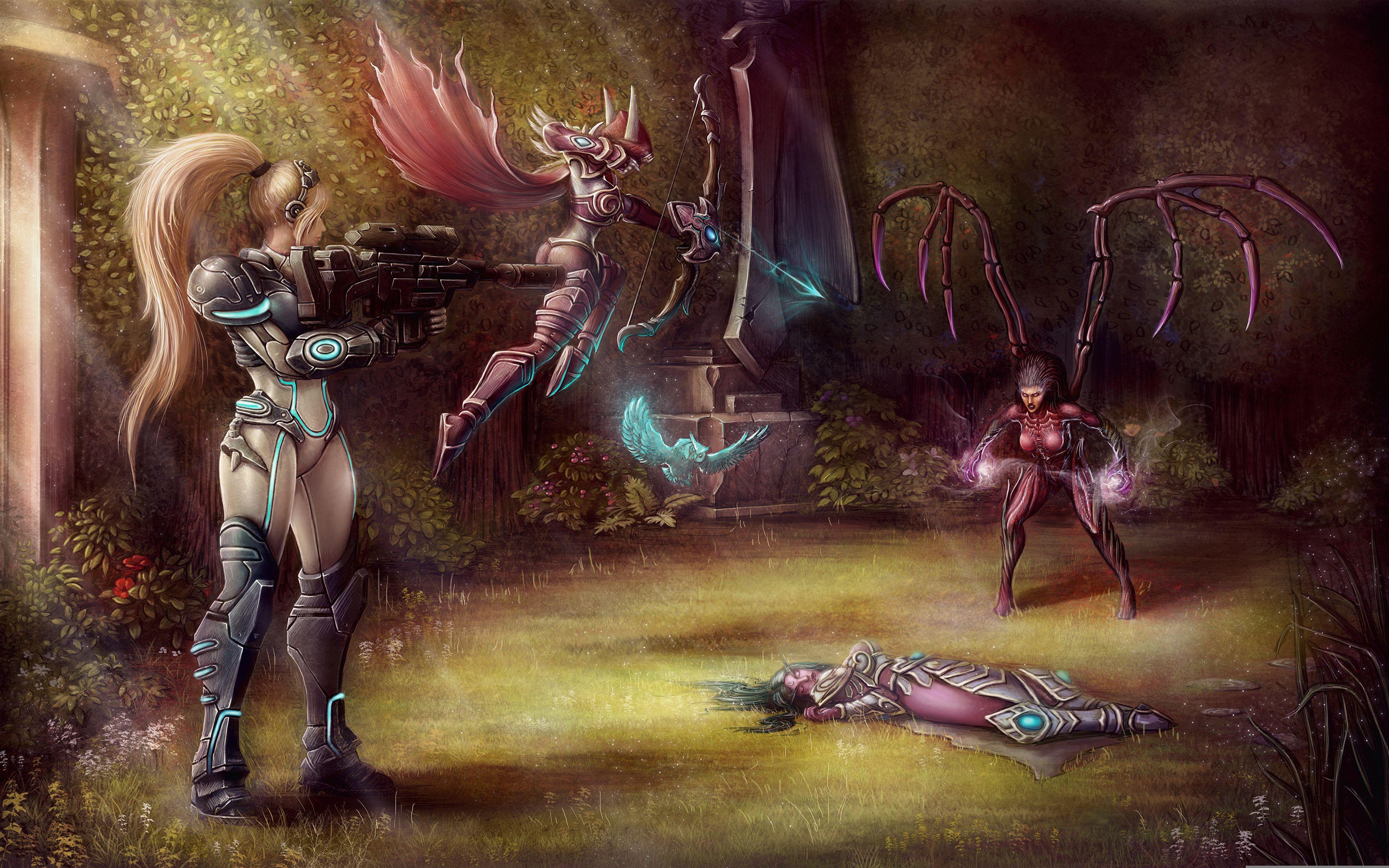 3840x2400 Desktop Wallpaper StarCraft Sarah Kerrigan Heroes of the 3840x2400