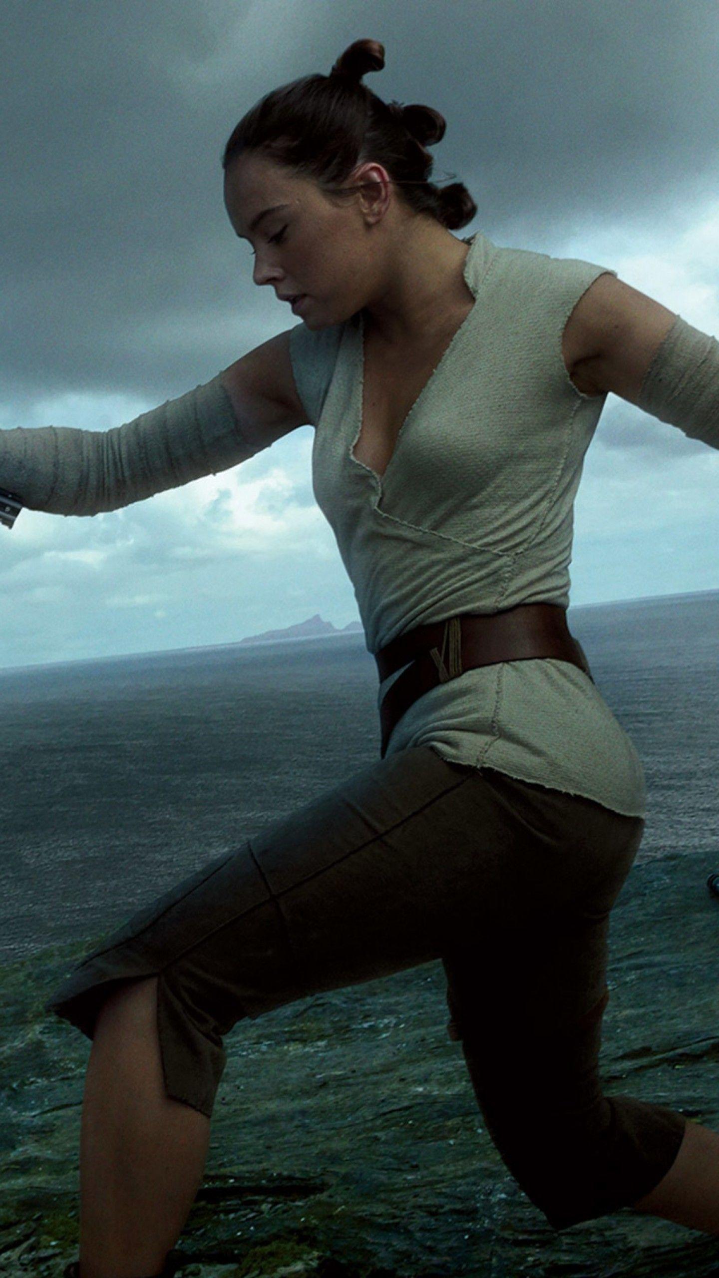 1440x2560 Wallpaper Rey, Daisy Ridley, Star Wars: The Last Jedi, 4K, Movies