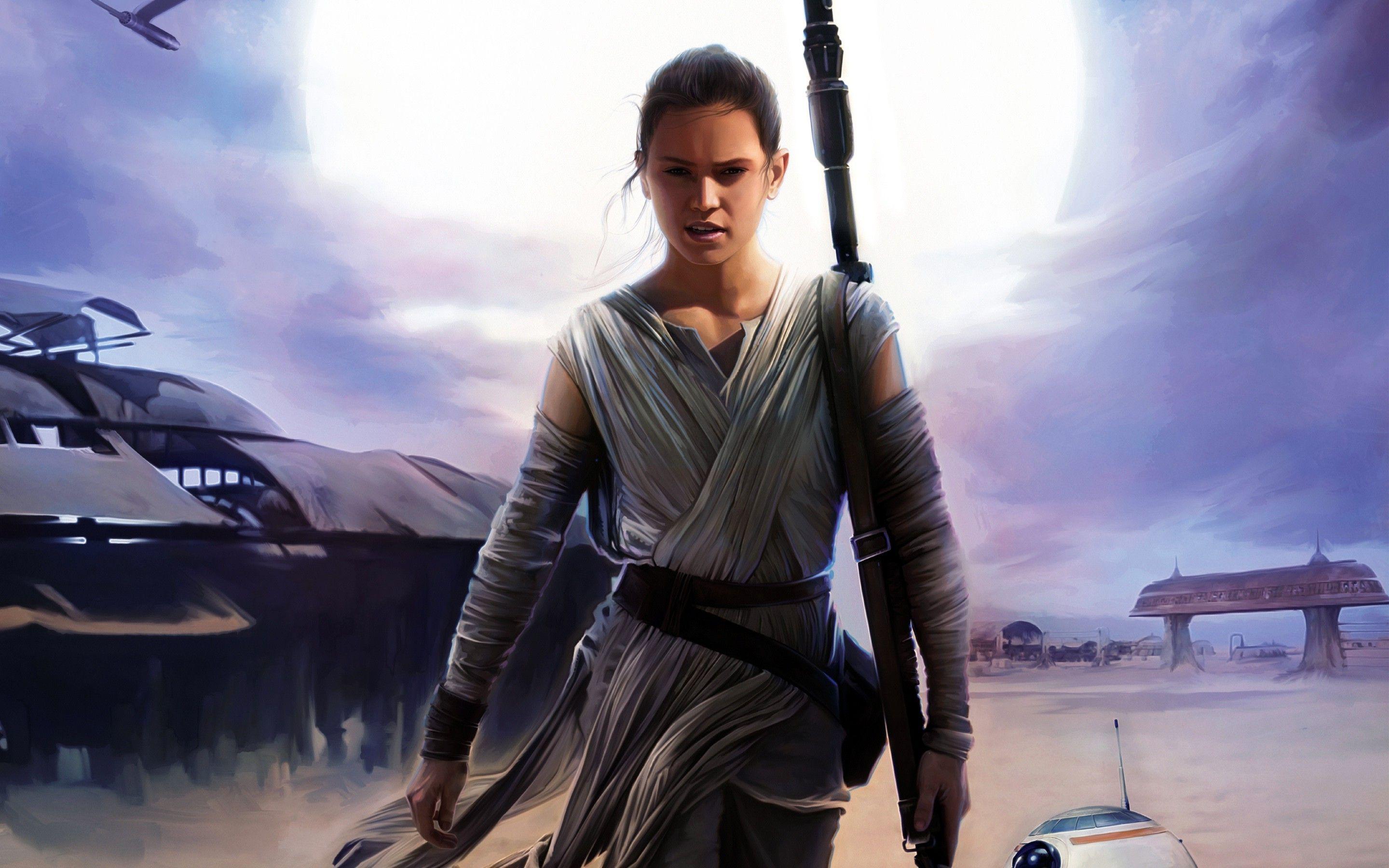 2880x1800 Star Wars, Jedi, Star Wars: Episode VII The Force Awakens, Daisy Ridley Wallpaper HD / Desktop and Mobile Background