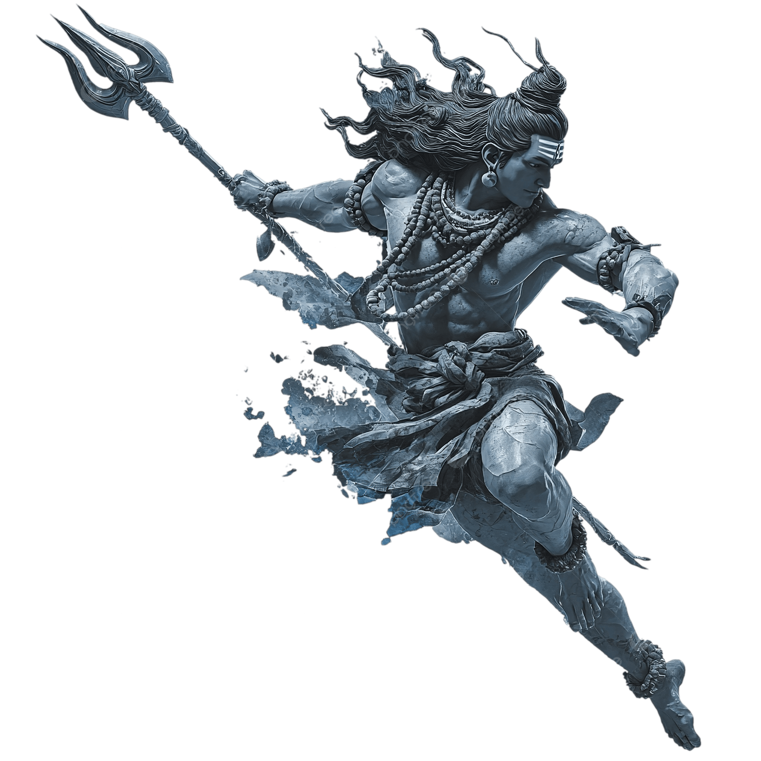 2500x2500 Muscular Hindu God Shiva In Action Holding Trident On White Background, Indiaclipart, Hindu Clipart, Durga Clipart PNG Transparent Image and Clipart for Free Download