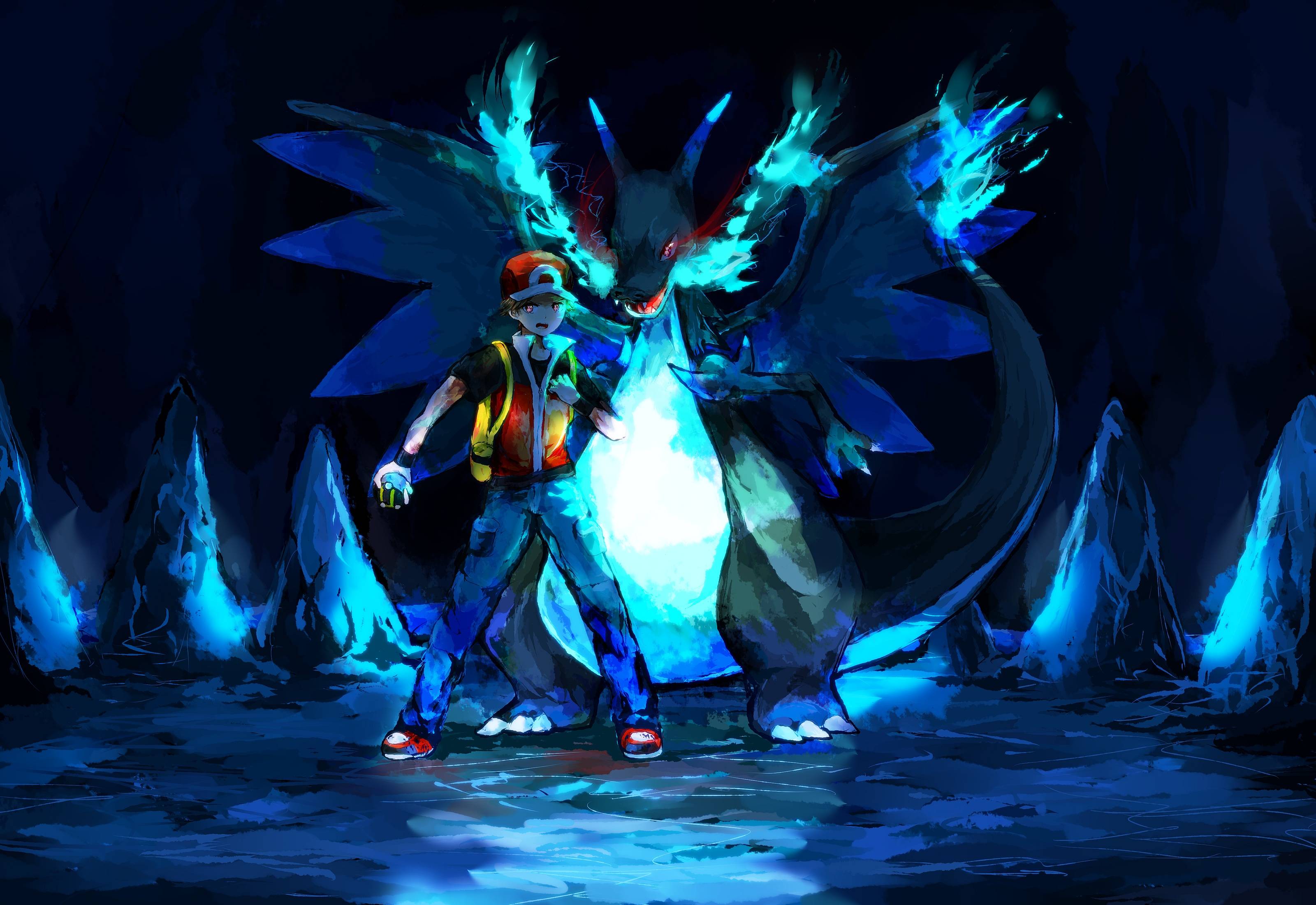 Pokemon Mega Charizard Y Charizard Biru Wallpaper Hd Pxfuel The Best   358868 