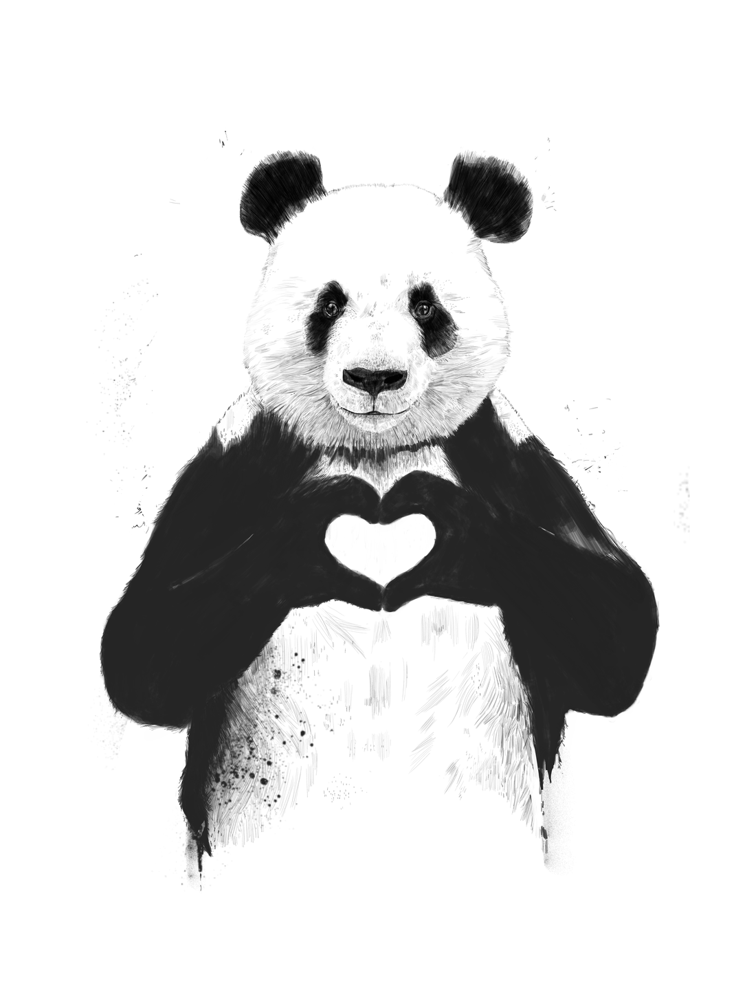 Hình nền 1100x1447 Panda Love