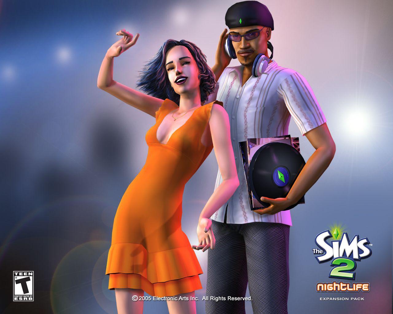 1280x1024 the sims2 nightlife Sims 2 Wallpaper