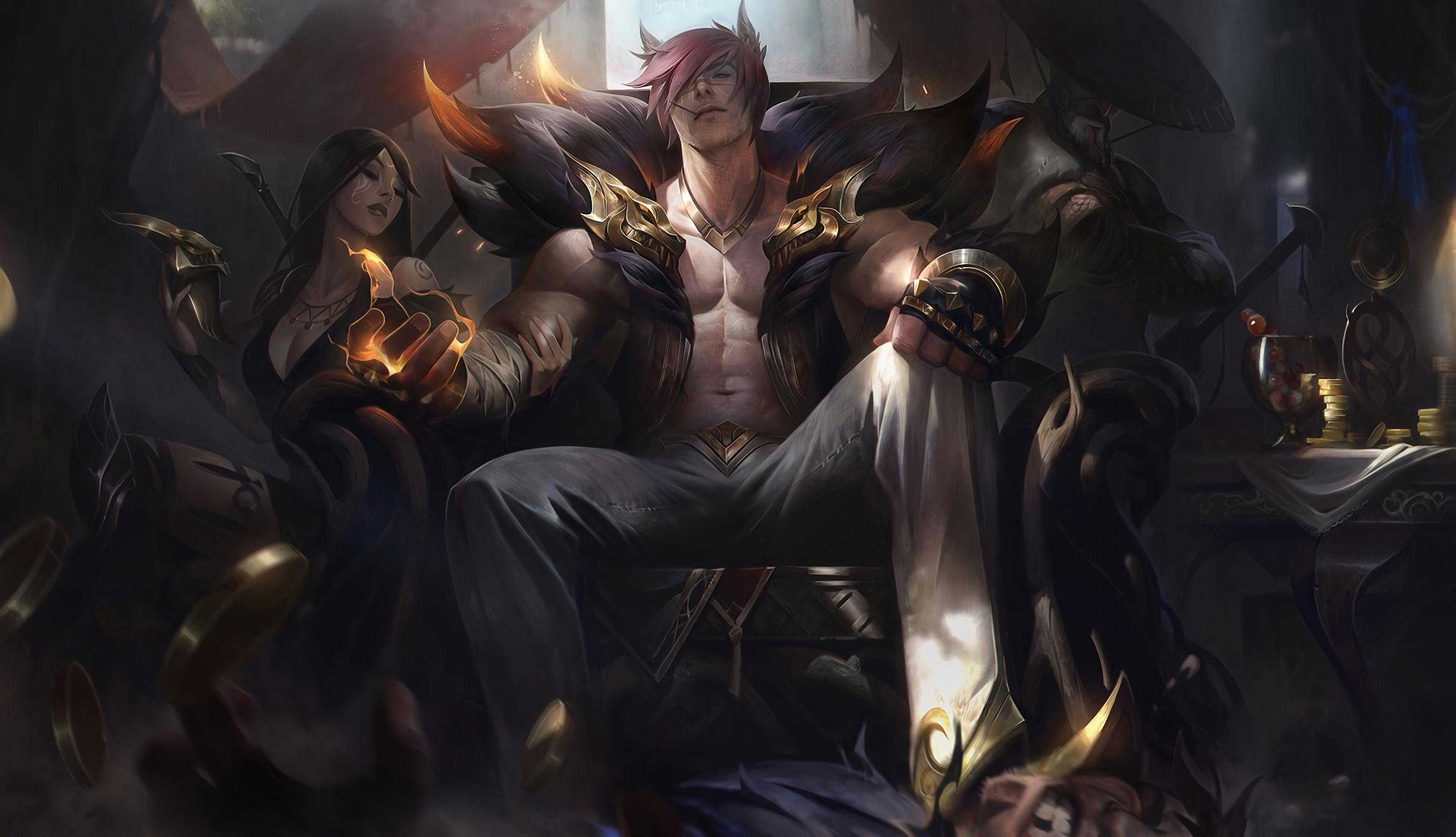 3800x2184 Sett, the Boss free wallpaper splash art (4K) [Artist: Riot Games] of Legends Clan [anime pics & digital art]