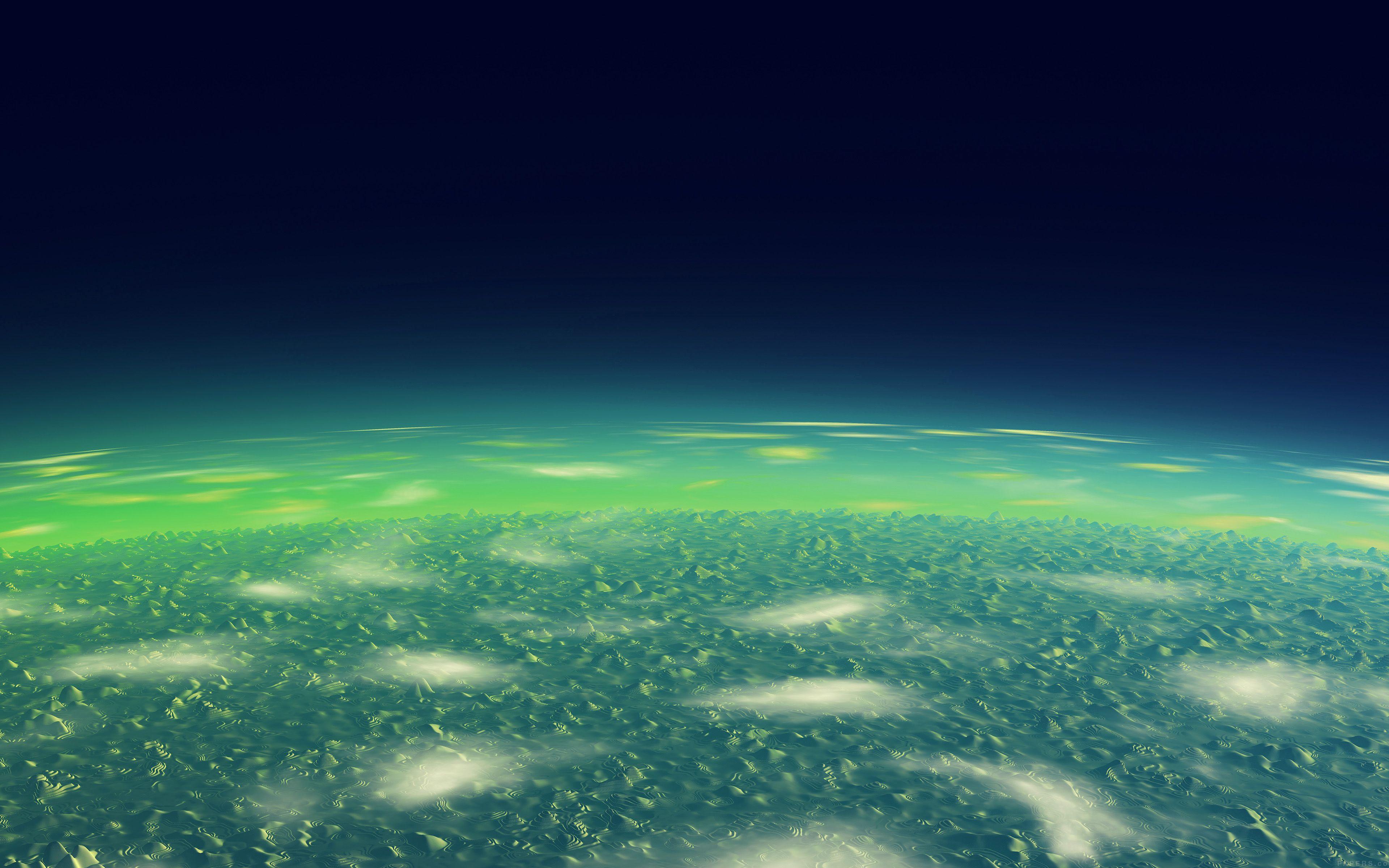 3840x2400 Alien Blue Earth Space Planet Dark Wallpaper