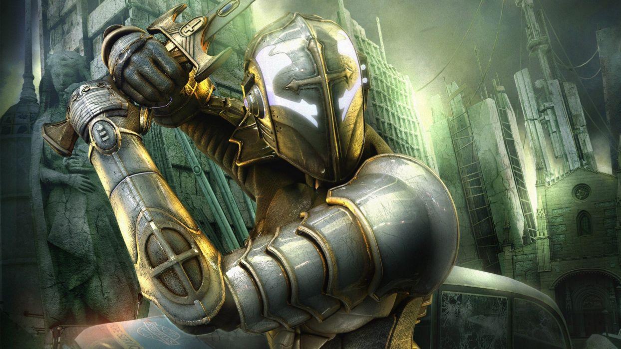 1244x700 HELLGATE LONDON Fantasy Action Sci Fi Warrior Knight Armor