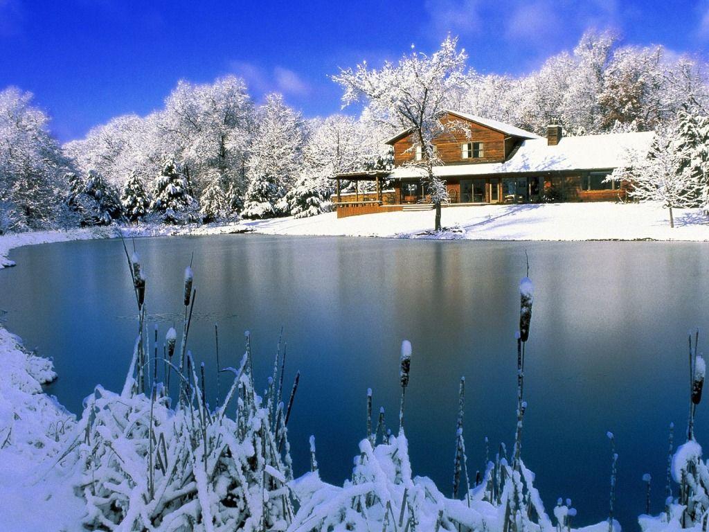 1024x768 Country Retreat Wallpaper Winter Nature Wallpaper in jpg format