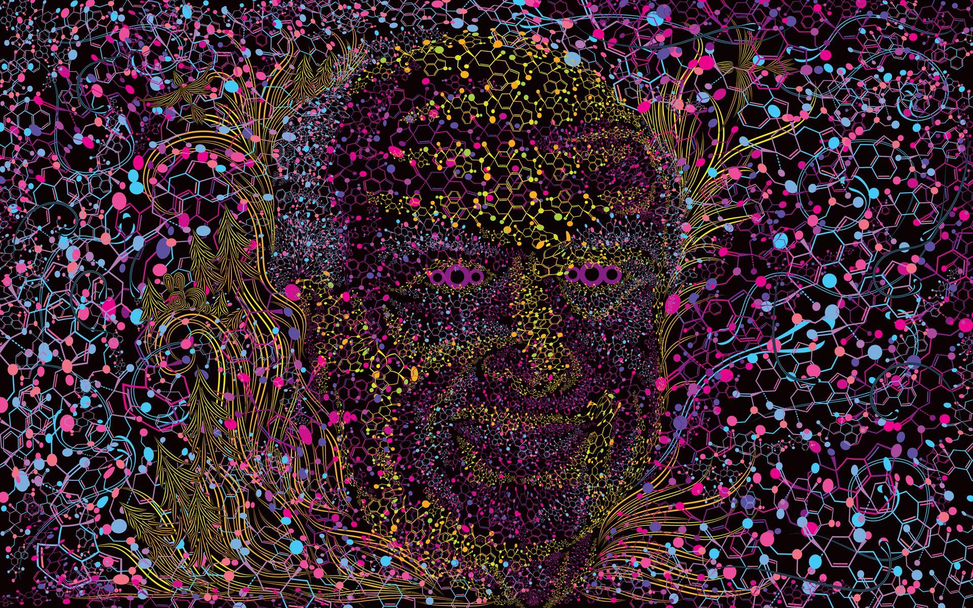 1920x1200 Albert Hofmann psychedelic portrait free wallpaper