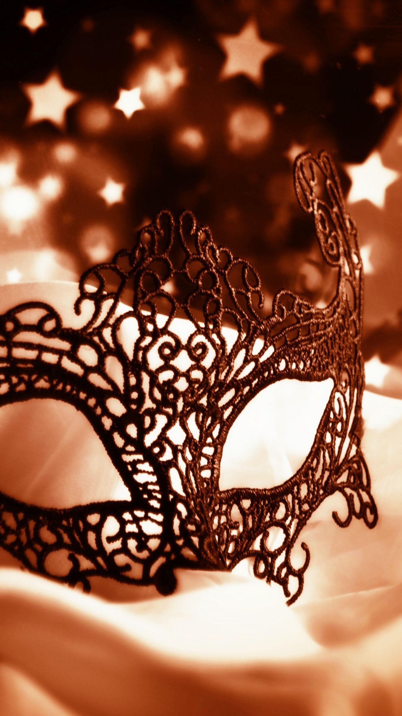 1350x2400 Download wallpaper 1350x2400 carnival mask, figured, stars
