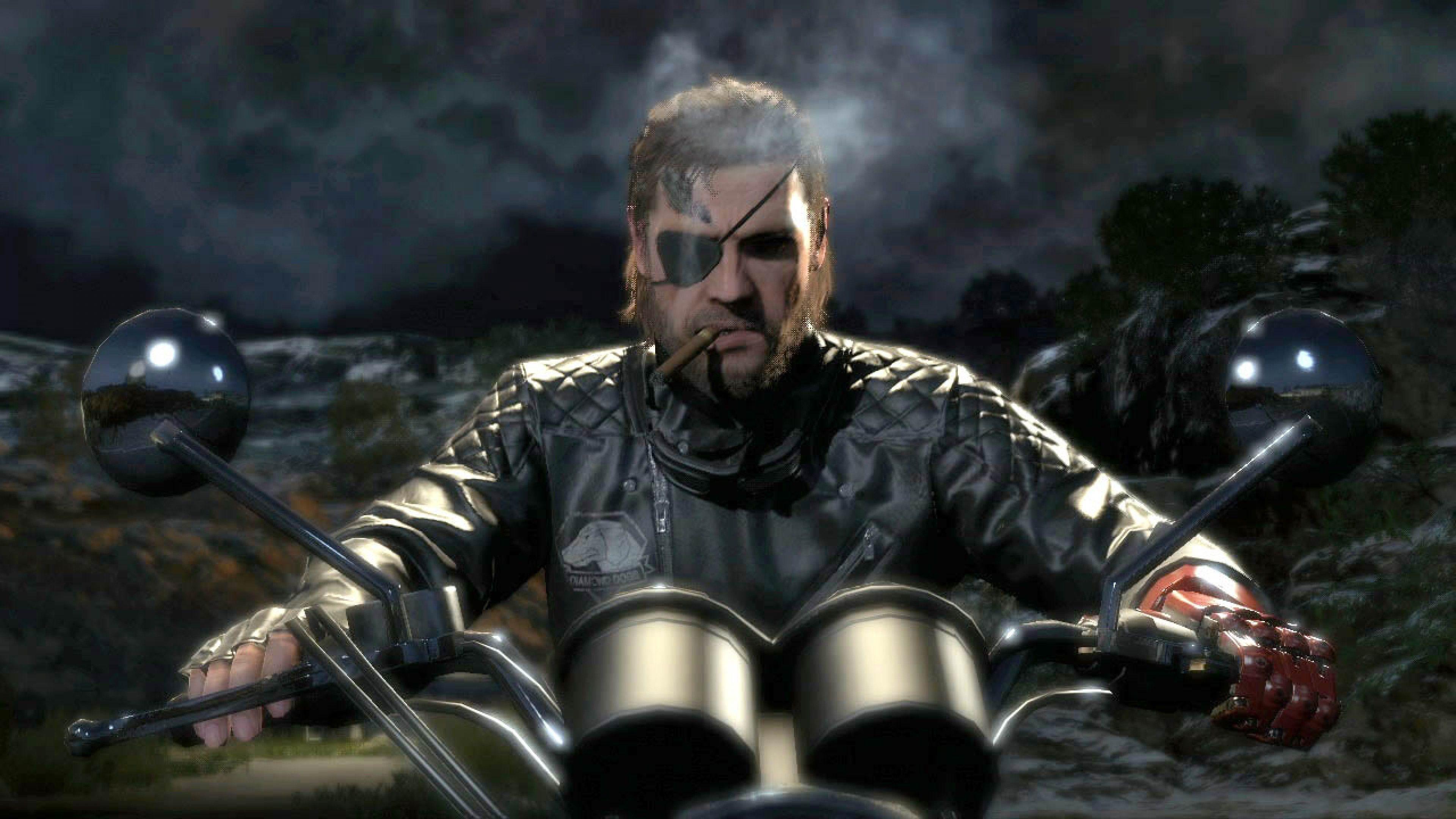 3840x2160 big boss naked snake on a motorbike metal gear solid v the phantom