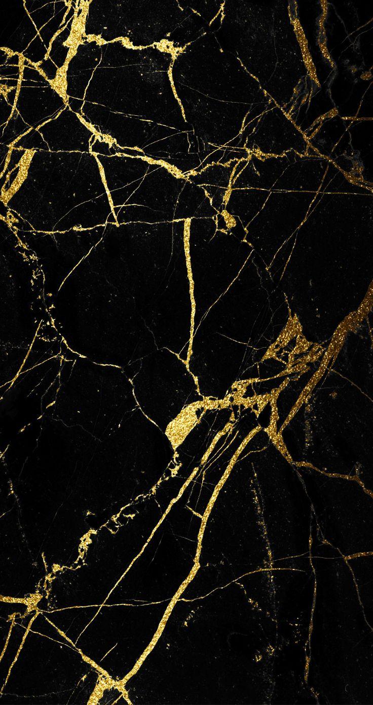 736x1389 Black White Gold Wallpaper