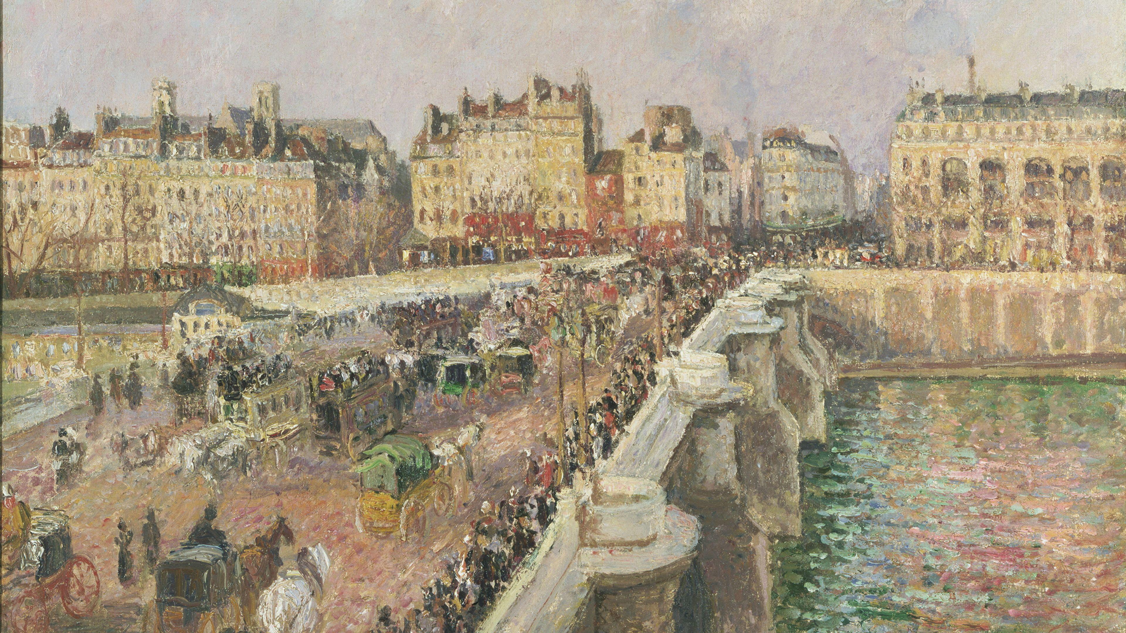 3840x2160 Image Paris France Camille Pissarro. Afternoon Sunshine, 3840x2160
