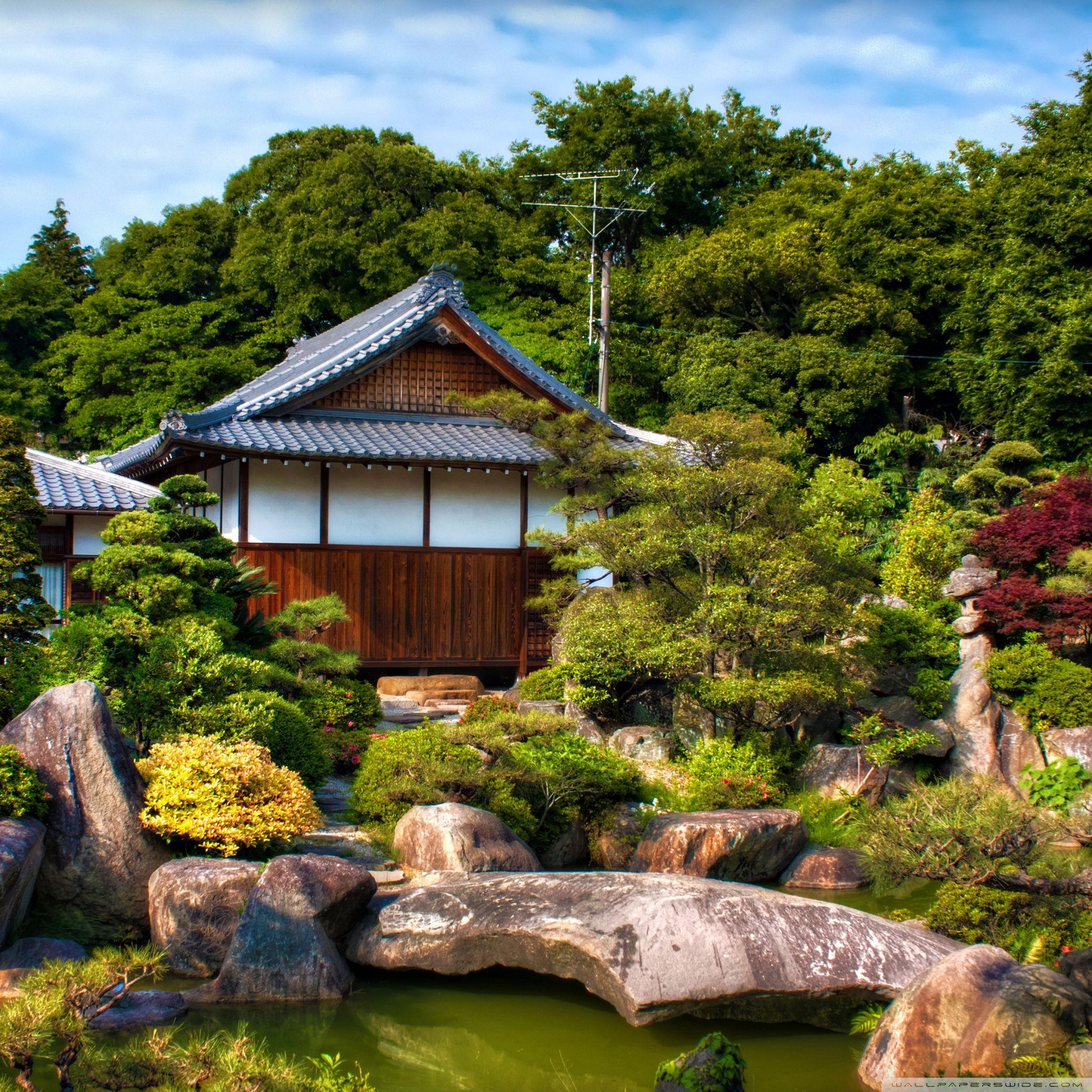 2048x2048 Japanese Garden Ultra HD Desktop Background Wallpaper for 4K UHD