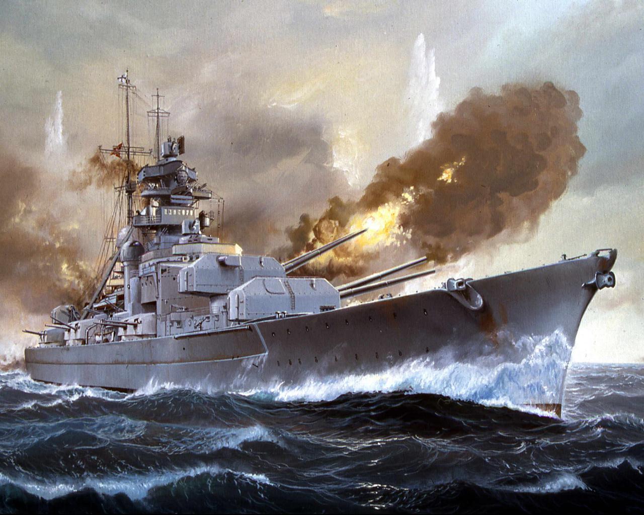 1280x1024 Battleship Bismarck
